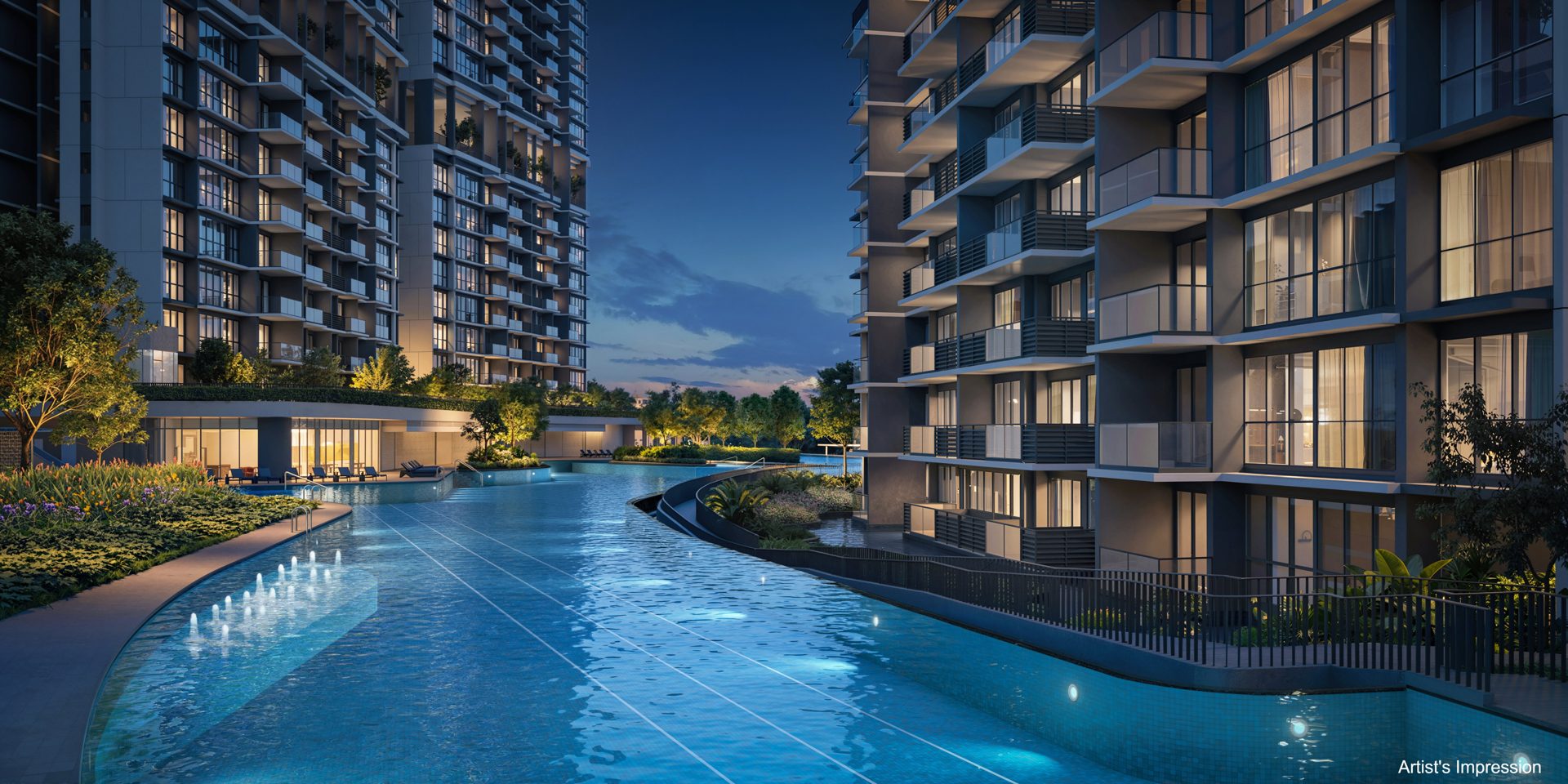 Lentor Gardens Residences garden landscape artist impression
