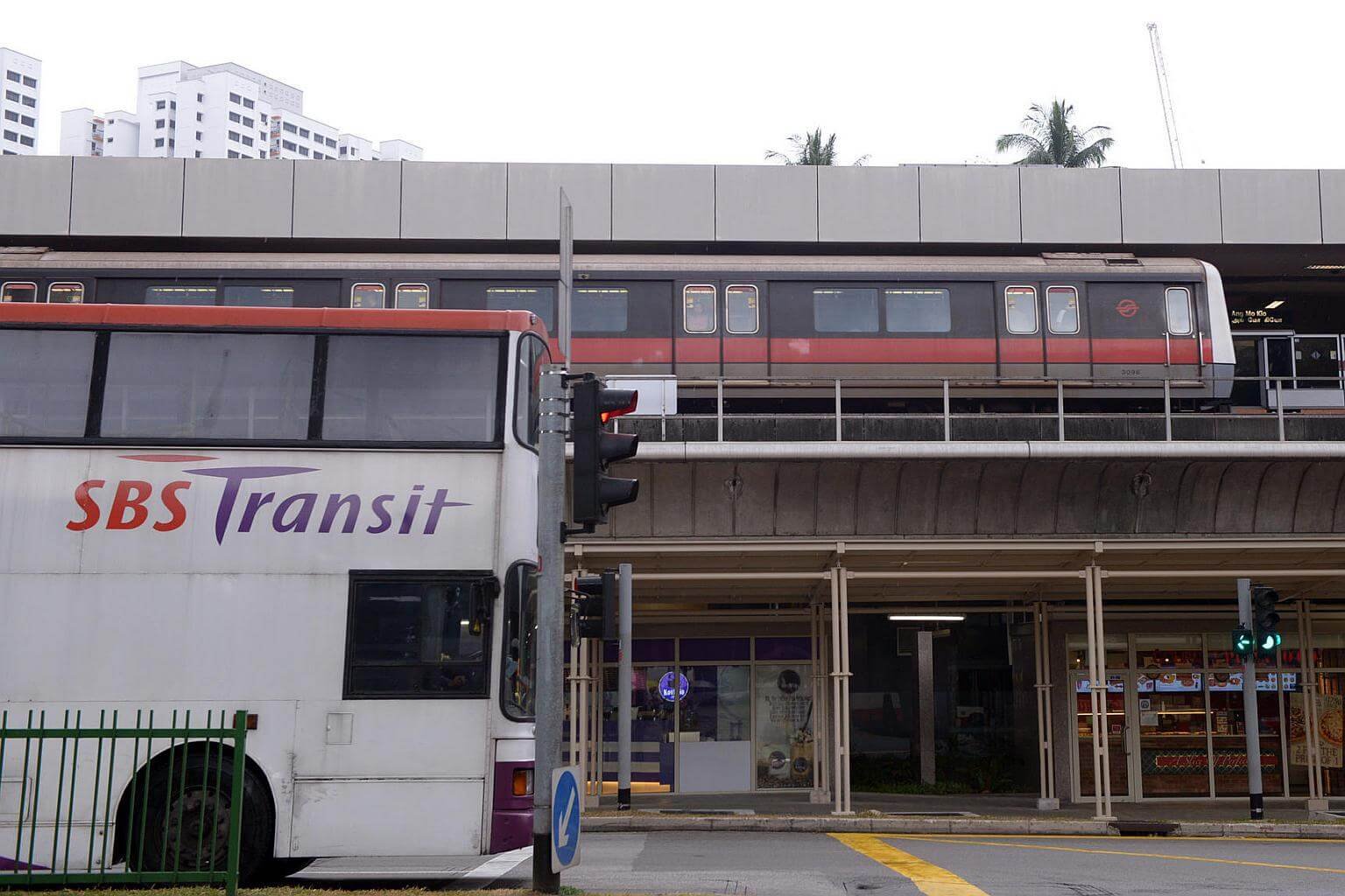 Condo development near an MRT station in Singapore