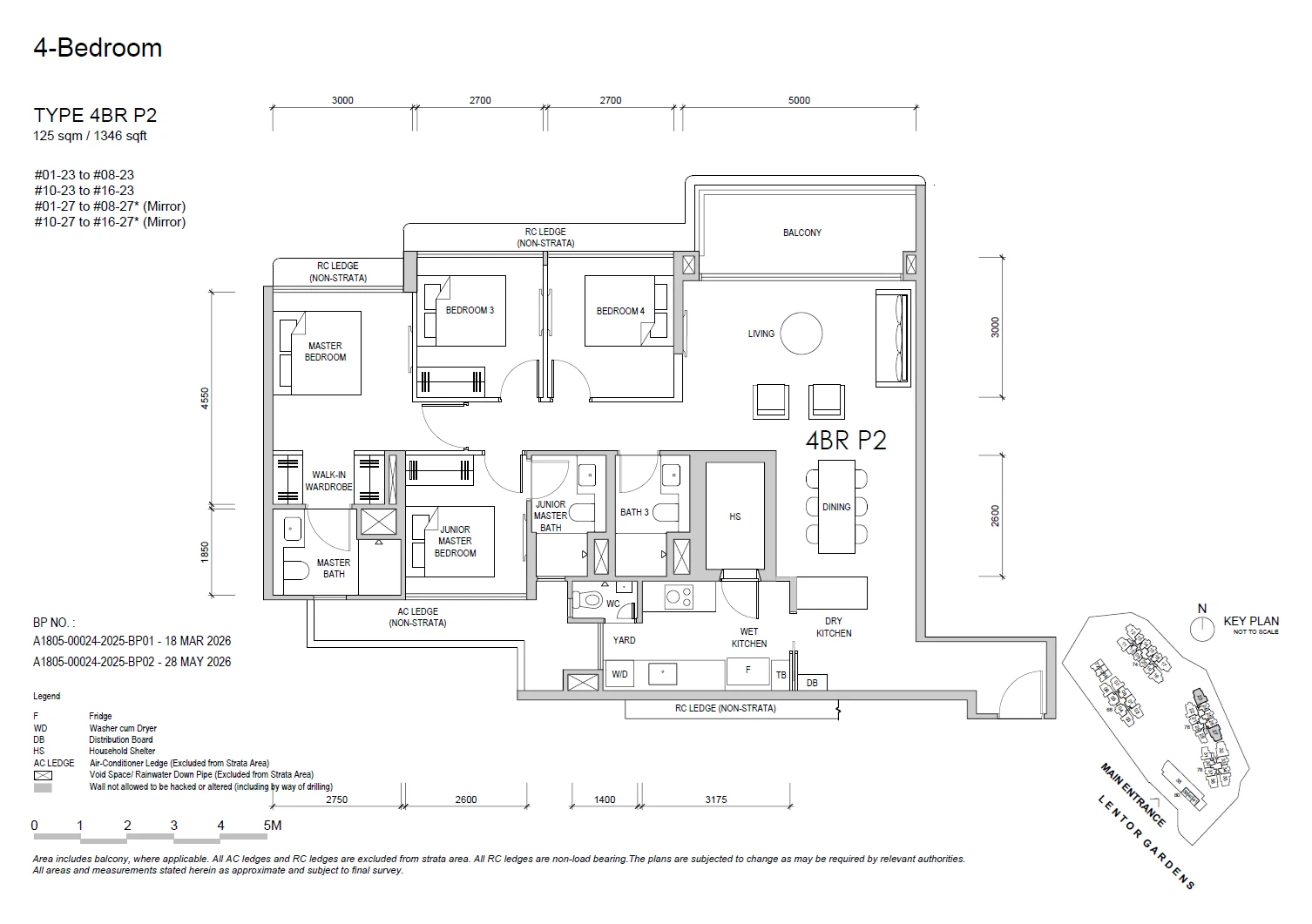 Lentor Gardens Residences floor plan 4BR P2 — 4 BEDROOM PREMIUM