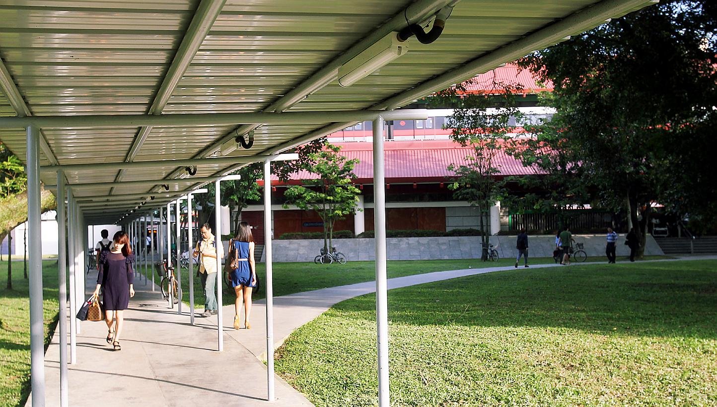 Checking the walking route from a condo gate to an MRT entrance