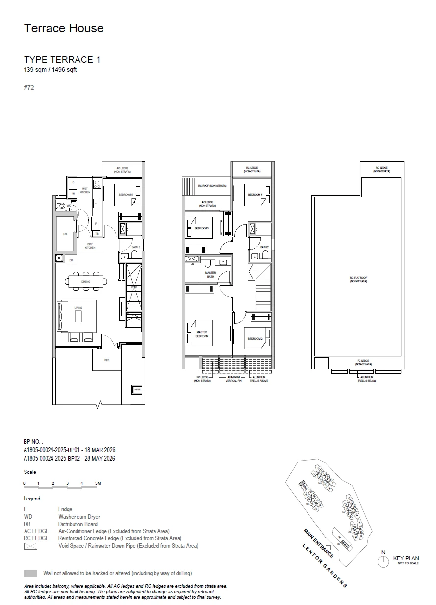 Lentor Gardens Residences floor plan TERRACE 1 — STRATA TERRACE HOUSE