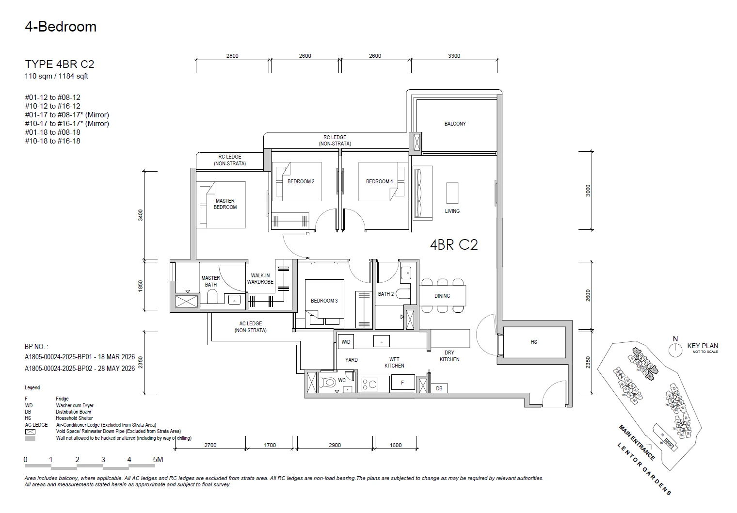 Lentor Gardens Residences floor plan 4BR C2 — 4 BEDROOM COMPACT