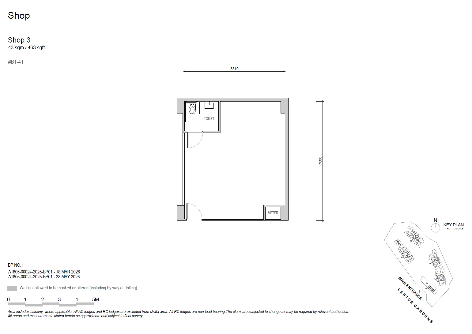 Lentor Gardens Residences floor plan Shop 3 — Shop