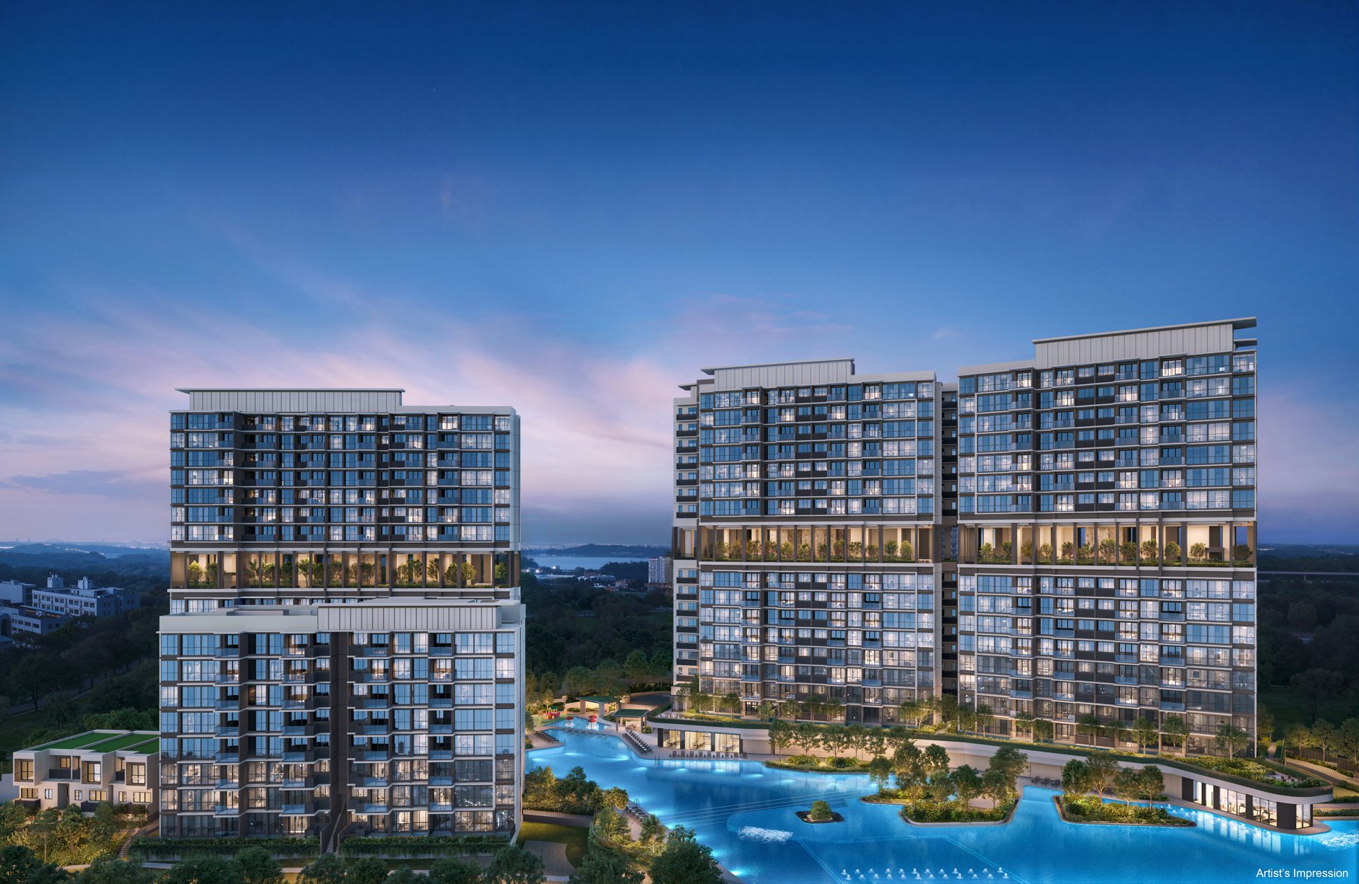 Lentor Gardens Residences aerial artist impression