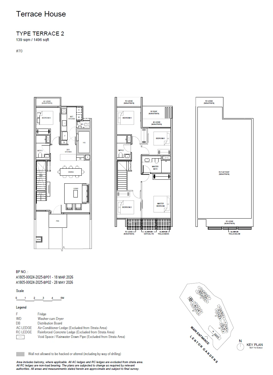 Lentor Gardens Residences floor plan TERRACE 2 — STRATA TERRACE HOUSE