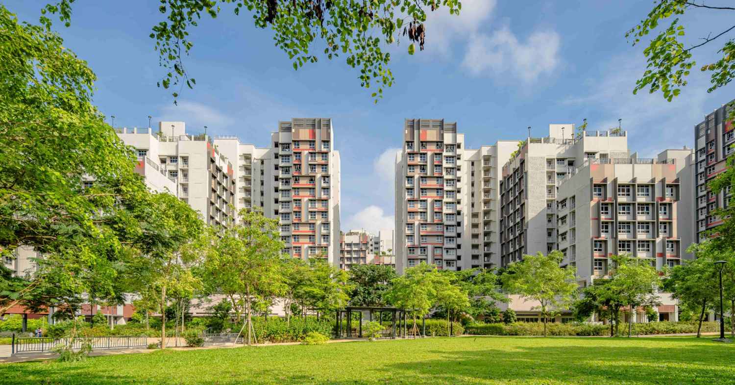 Singapore public and private housing, illustrating the emerging Bayshore, Turf City and Berlayar precincts
