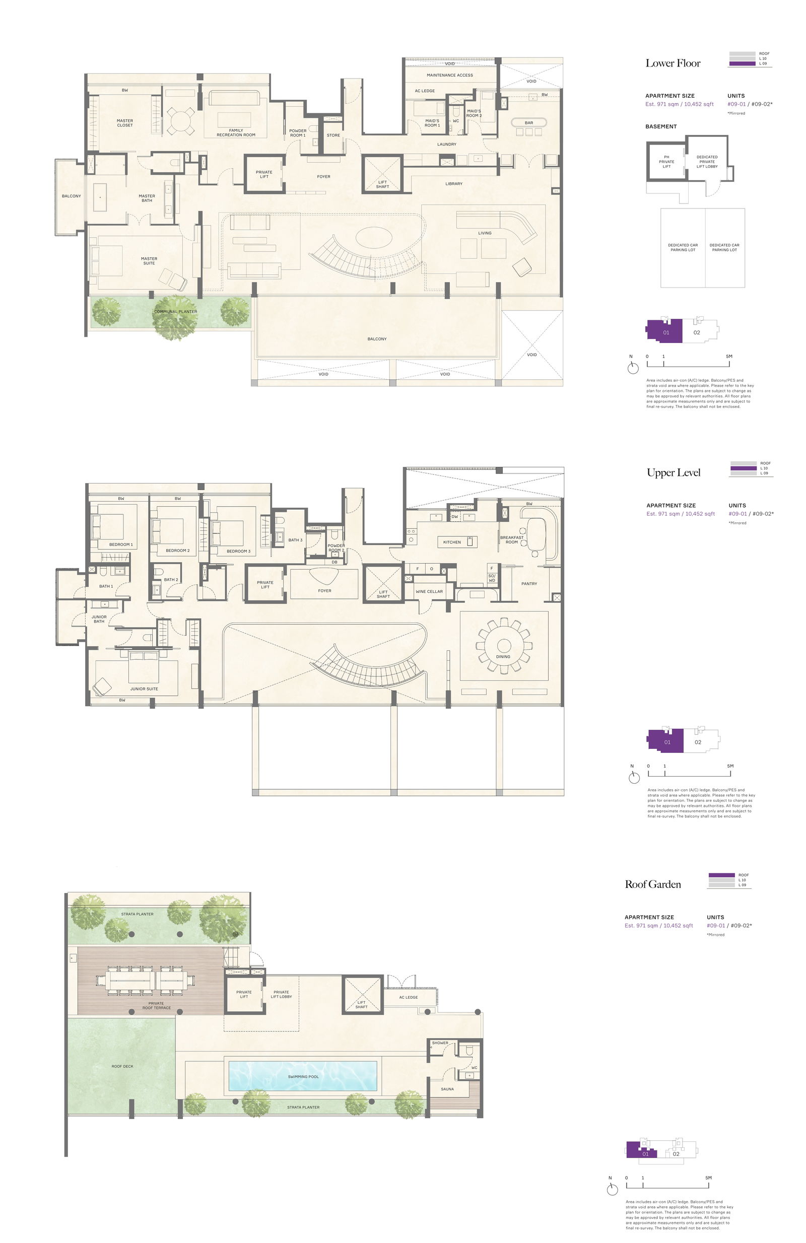 21 Anderson floor plan 5BR-PH — 5 Bedroom Penthouse
