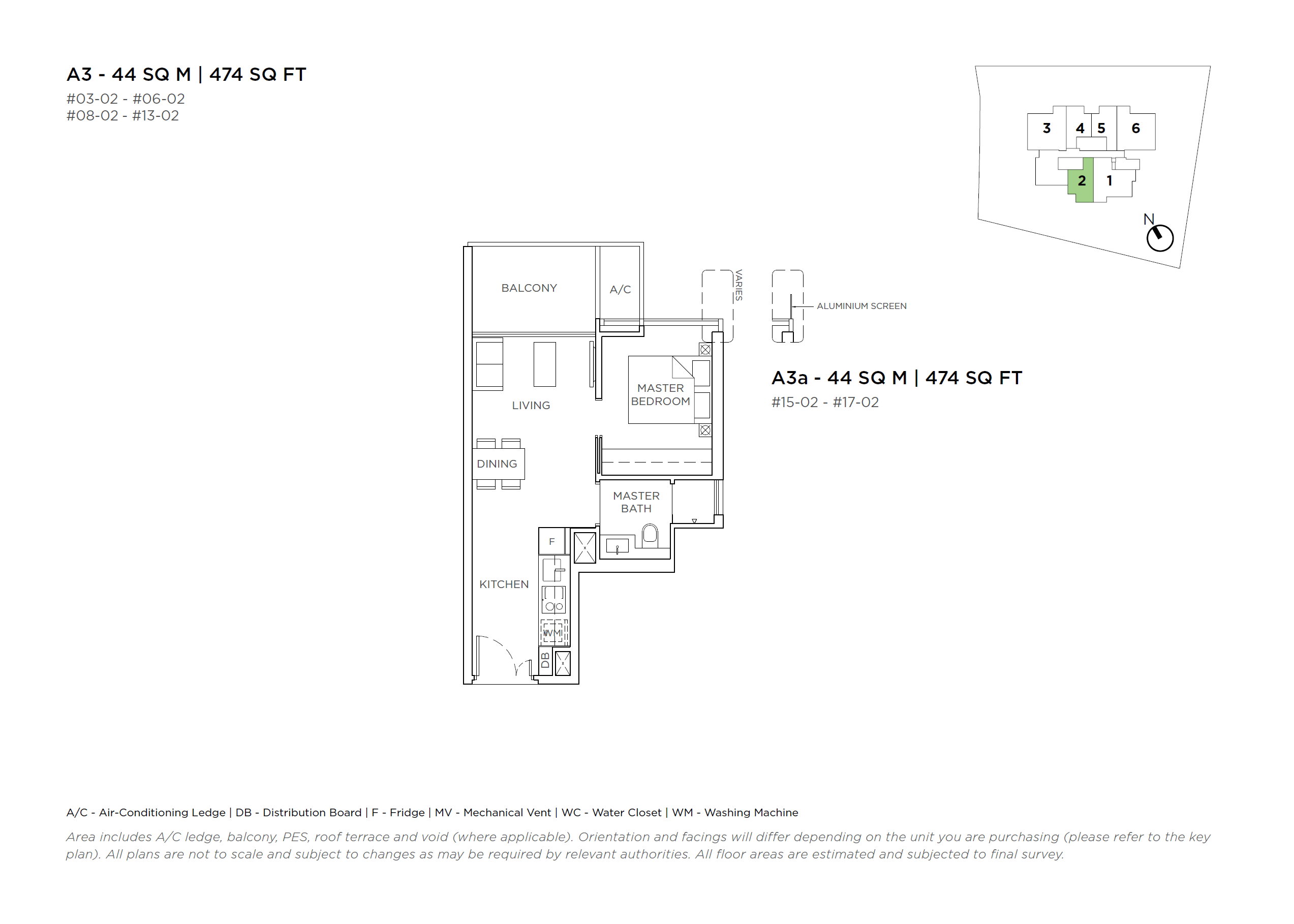 3 Cuscaden floor plan A3 — 1 Bedroom
