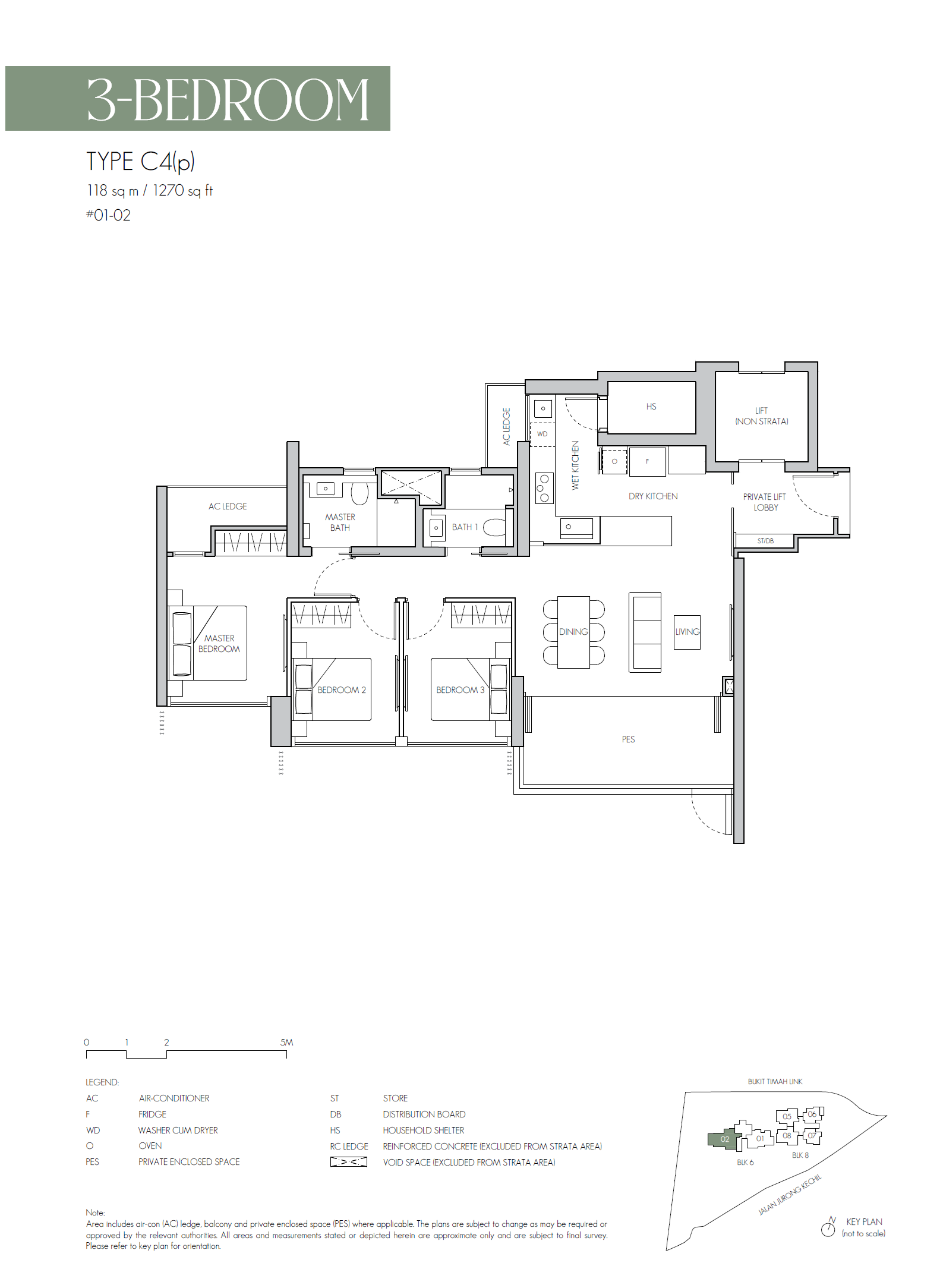 8@BT floor plan C4(p) — 3 Bedroom