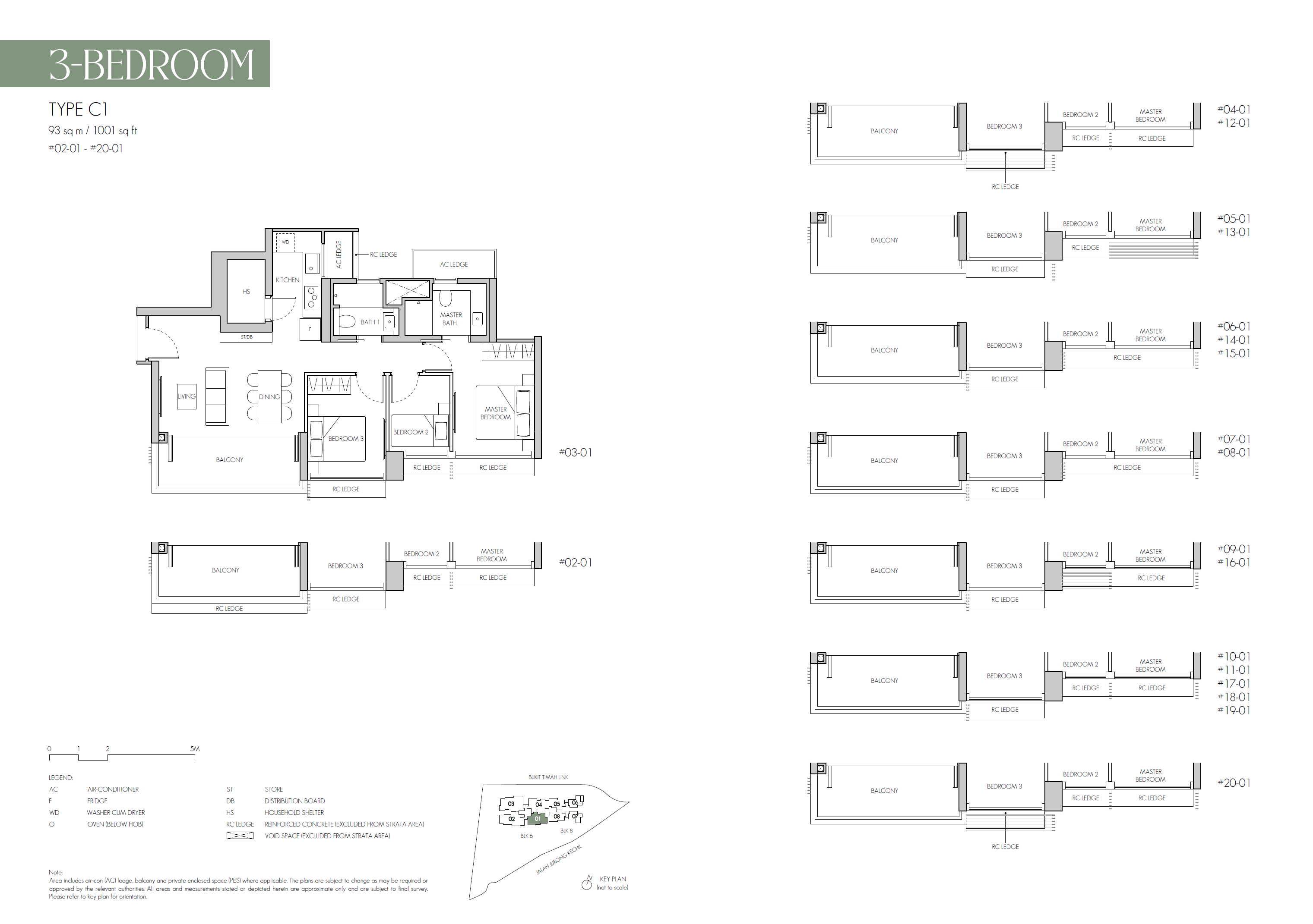 8@BT floor plan C1 — 3 Bedroom