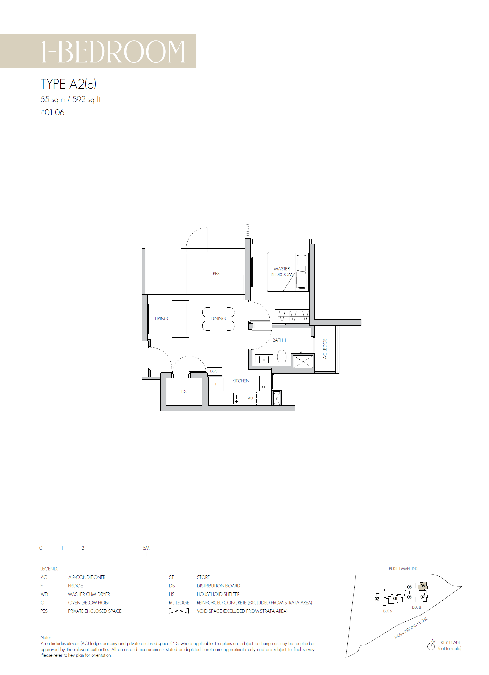8@BT floor plan A2(p) — 1 Bedroom