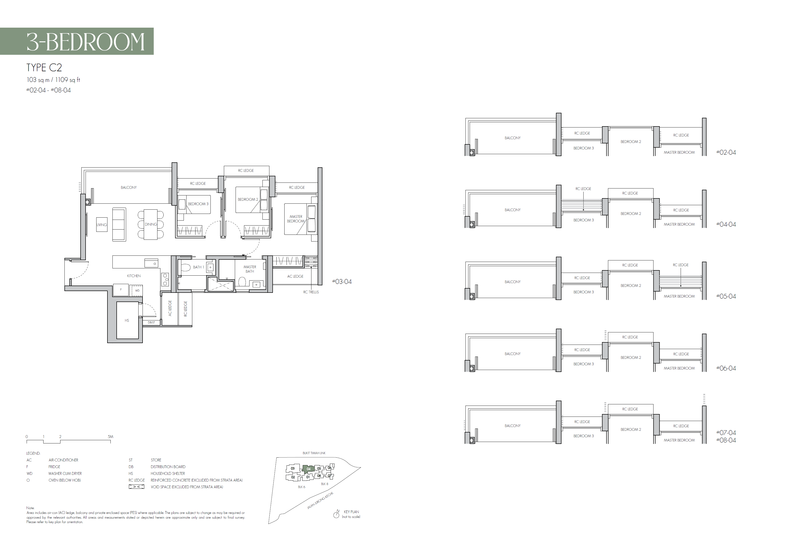 8@BT floor plan C2 — 3 Bedroom