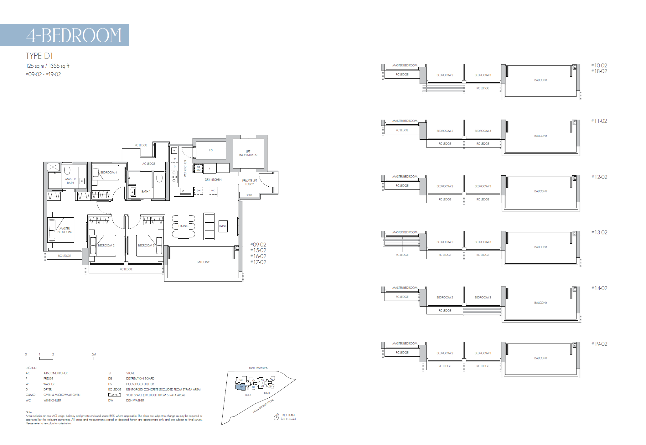 8@BT floor plan D1 — 4 Bedroom