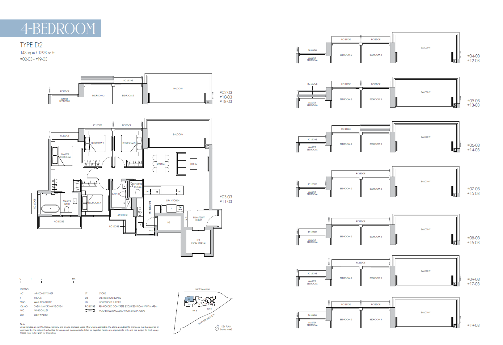 8@BT floor plan D2 — 4 Bedroom
