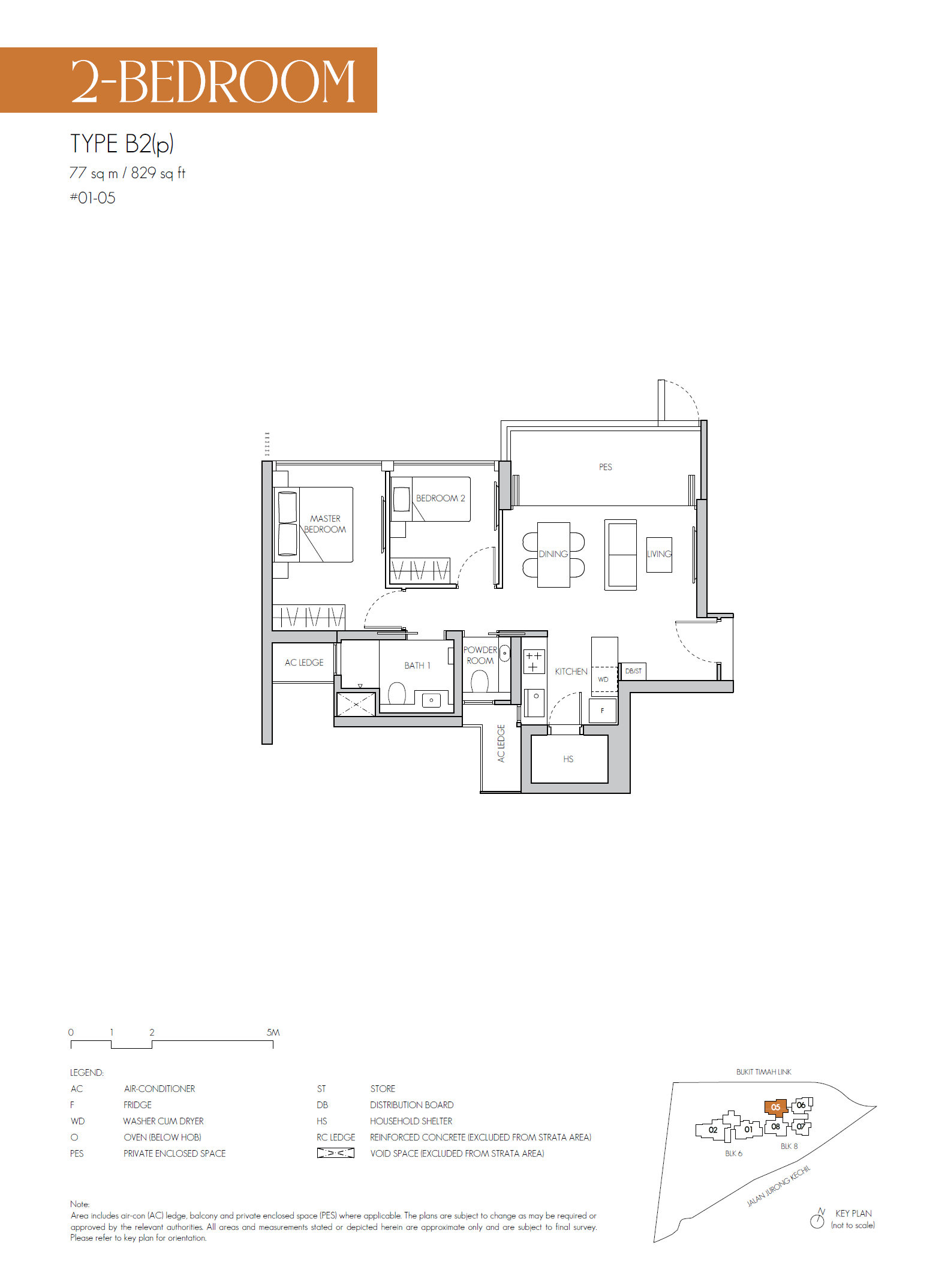 8@BT floor plan B2(p) — 2 Bedroom