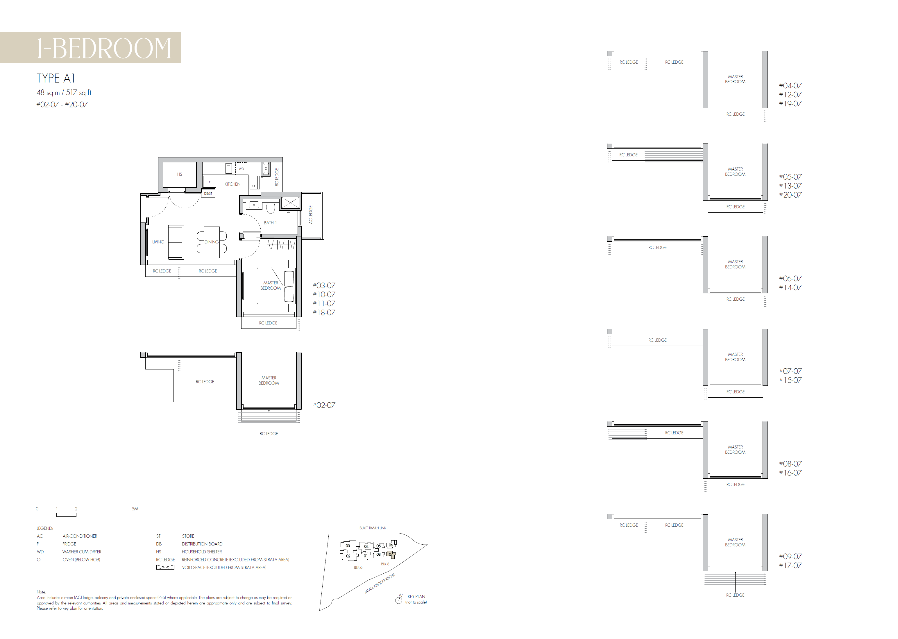 8@BT floor plan A1 — 1 Bedroom
