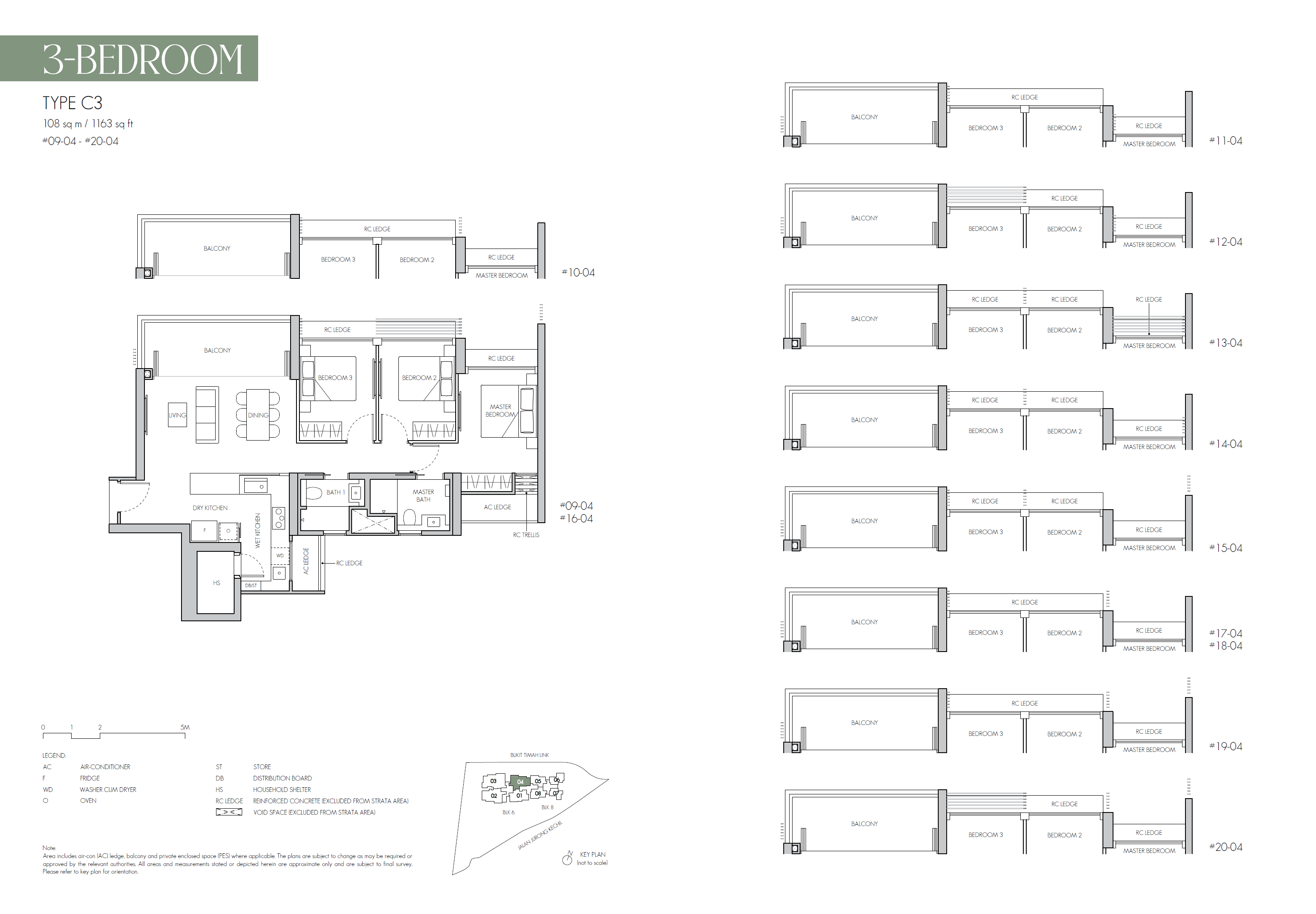 8@BT floor plan C3 — 3 Bedroom