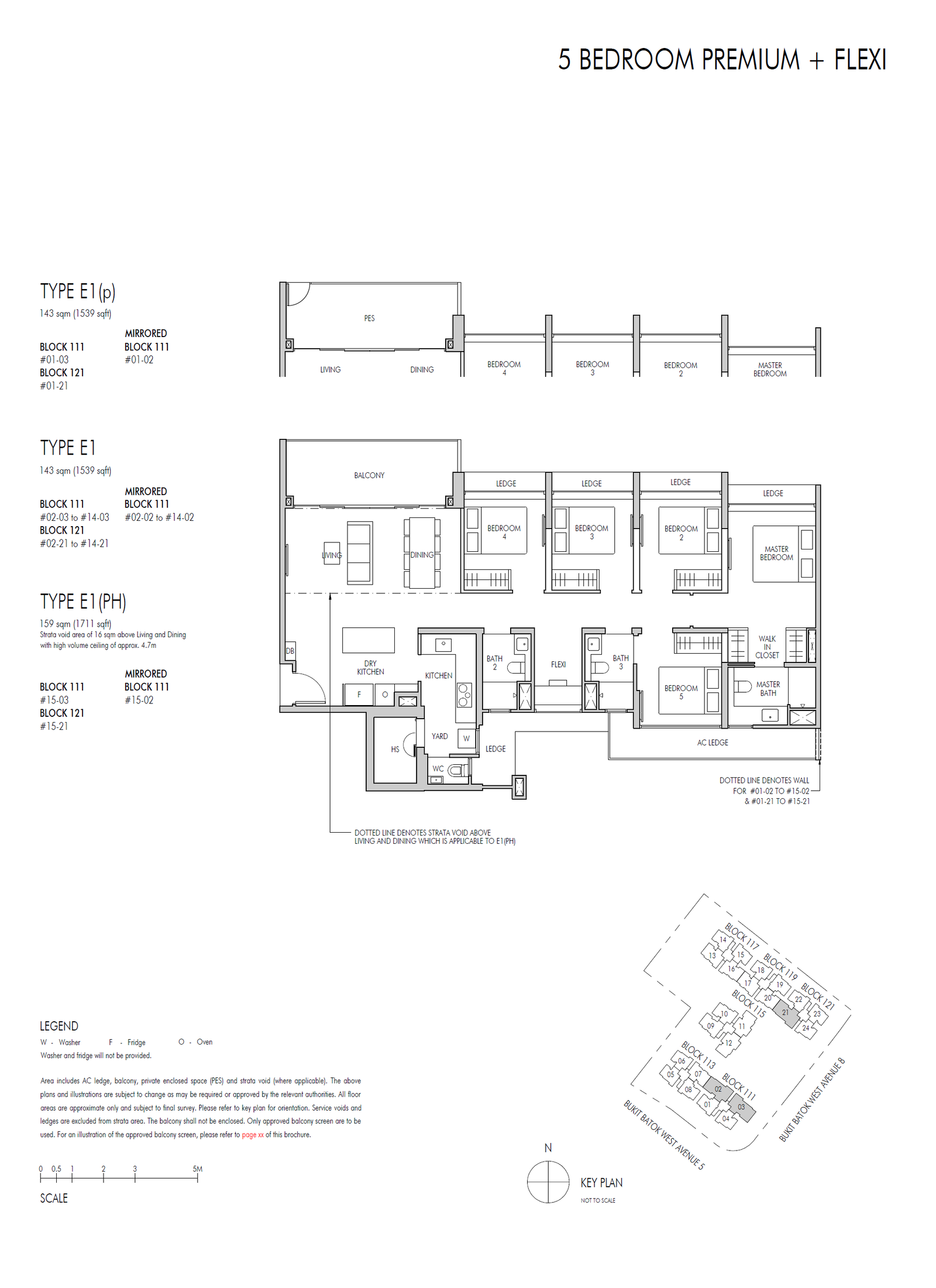Altura floor plan E1 — 5 Bedroom Premium + Flexi
