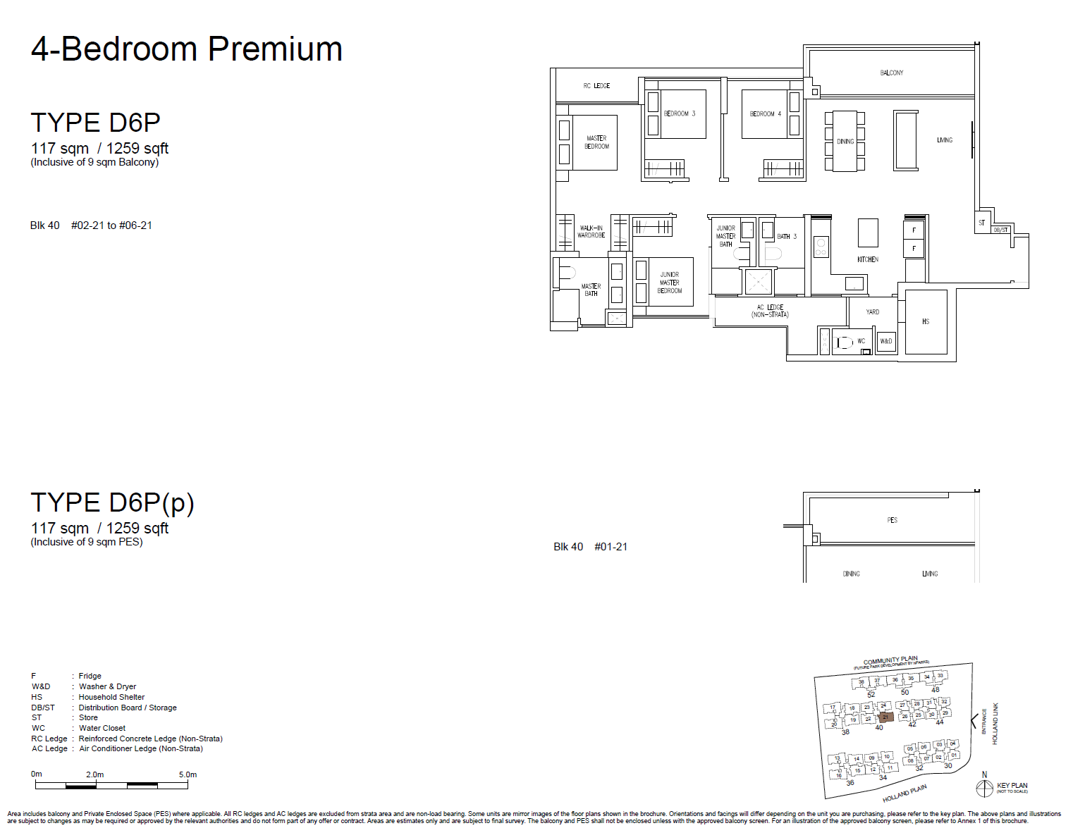 Amberwood At Holland floor plan D6P(p) — 4 Bedroom Premium