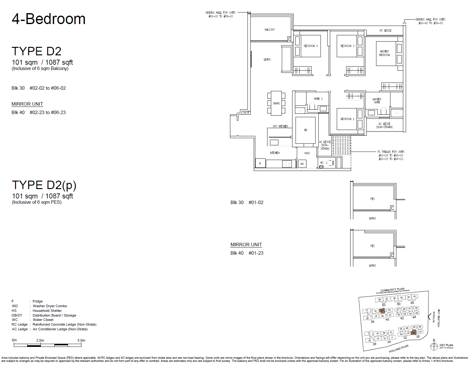 Amberwood At Holland floor plan D2(p) — 4 Bedroom