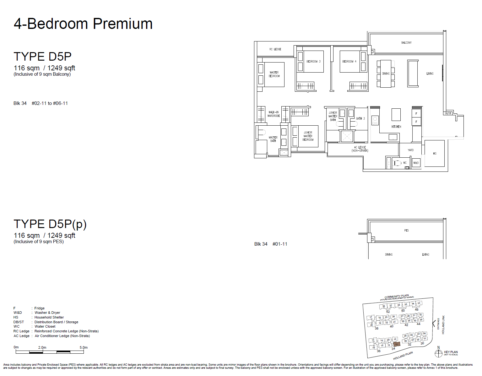 Amberwood At Holland floor plan D5P — 4 Bedroom Premium