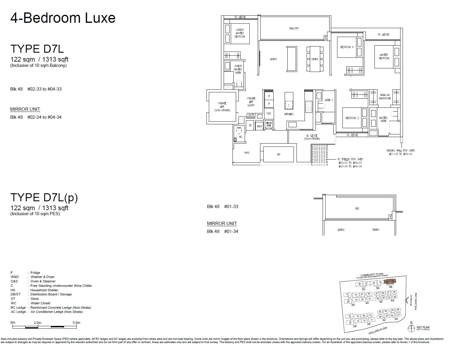 Amberwood At Holland floor plan D7L — 4 Bedroom Luxe