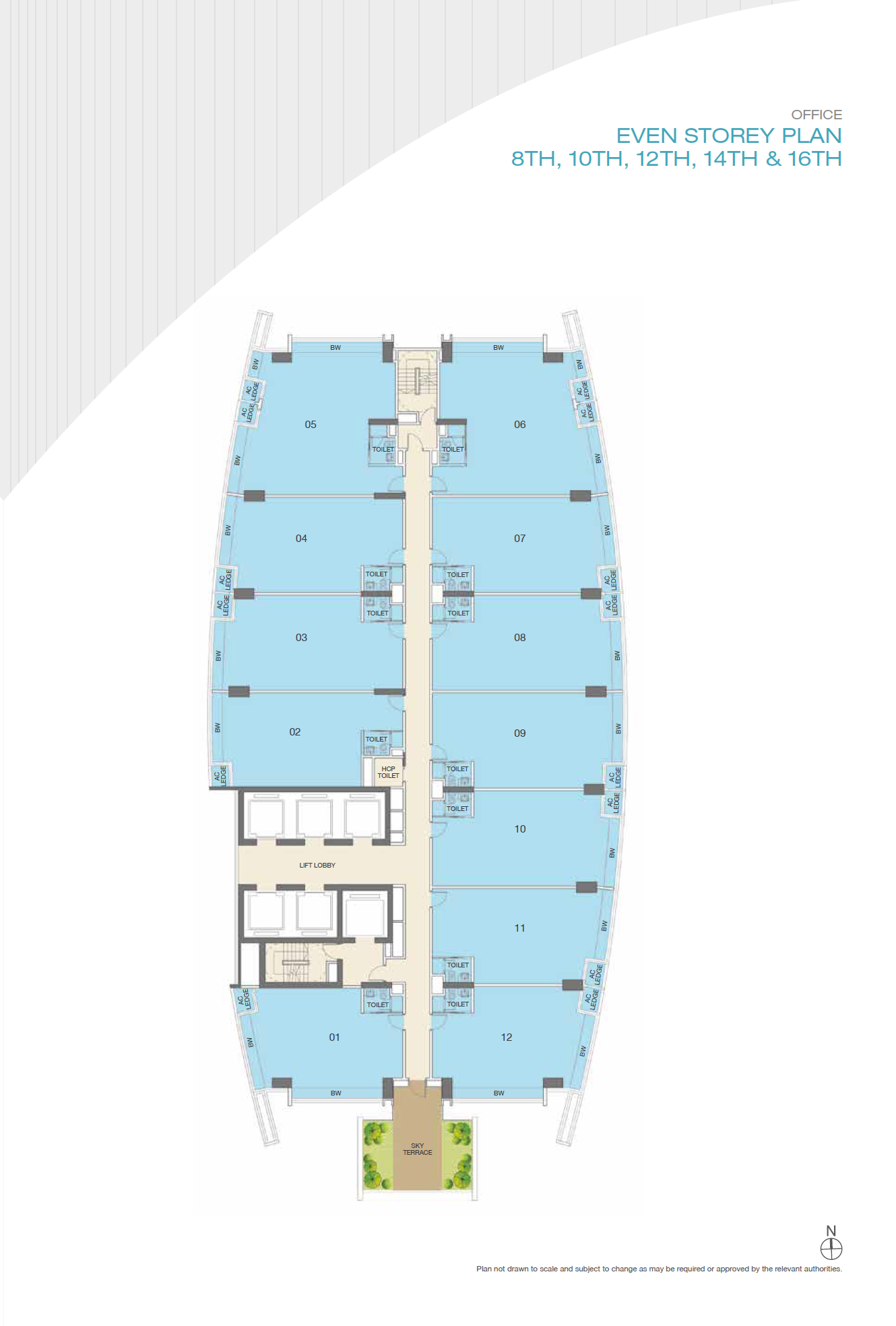ARC 380 Office EVEN STOREY PLAN floor plan