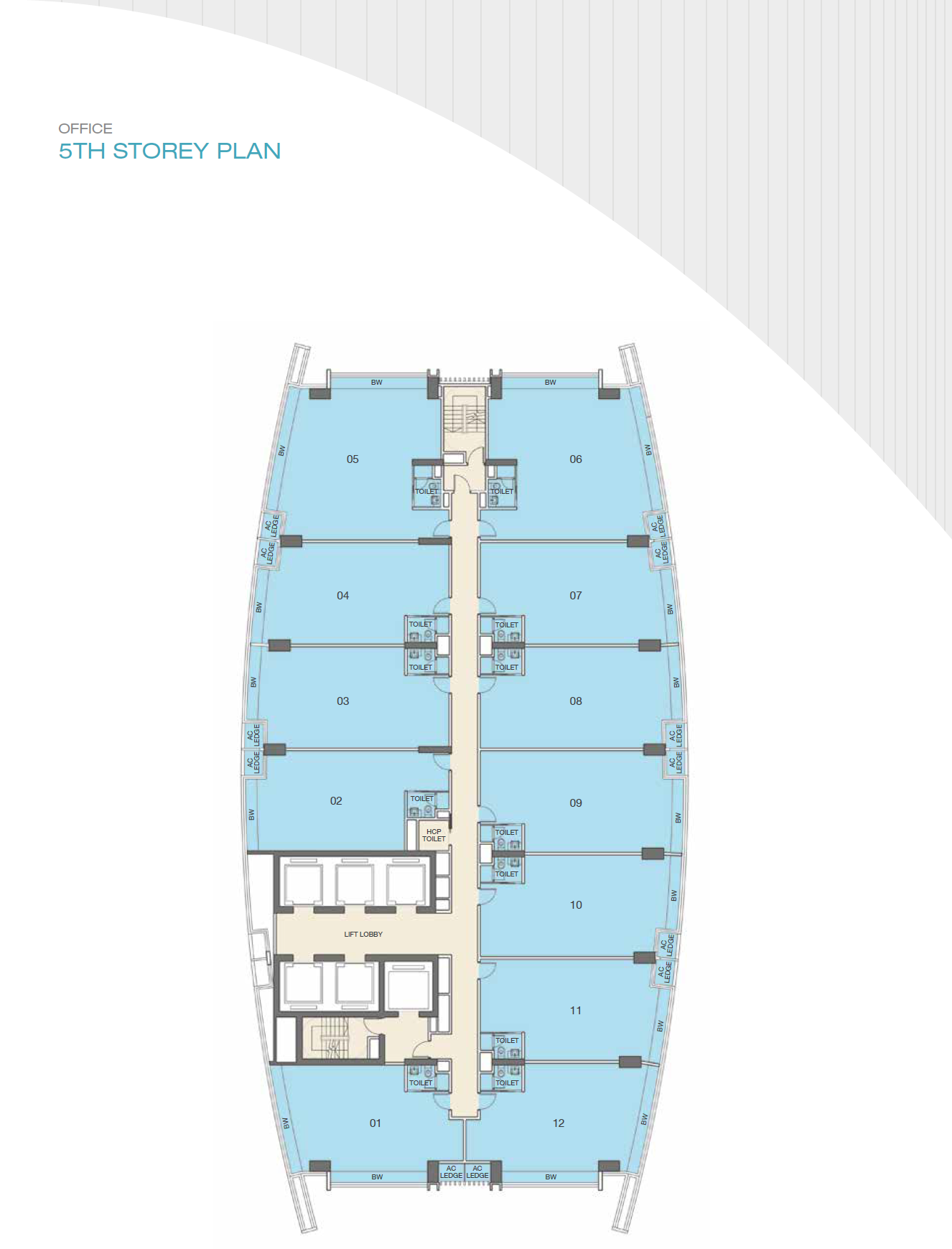 ARC 380 Office 5TH STOREY PLAN floor plan