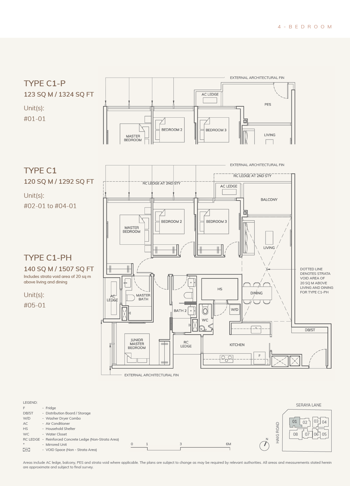 Ardor Residence floor plan C1 — 4 Bedroom