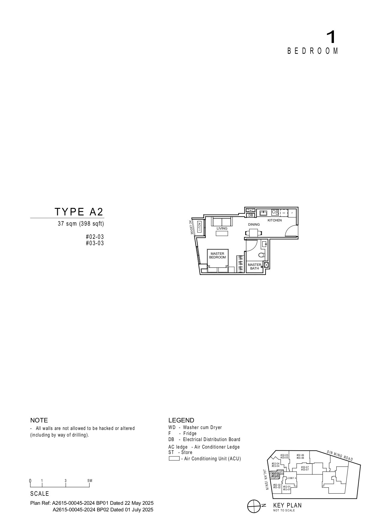 Artisan 8 floor plan A2 — 1 Bedroom