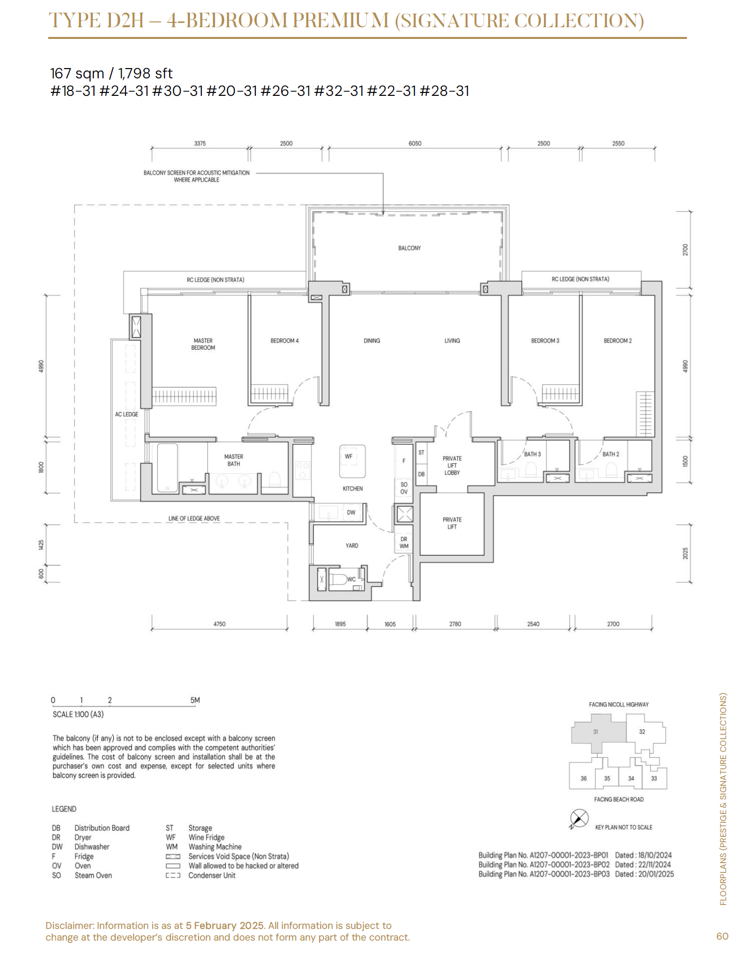 Aurea floor plan D2H — 4 Bedroom Premium
