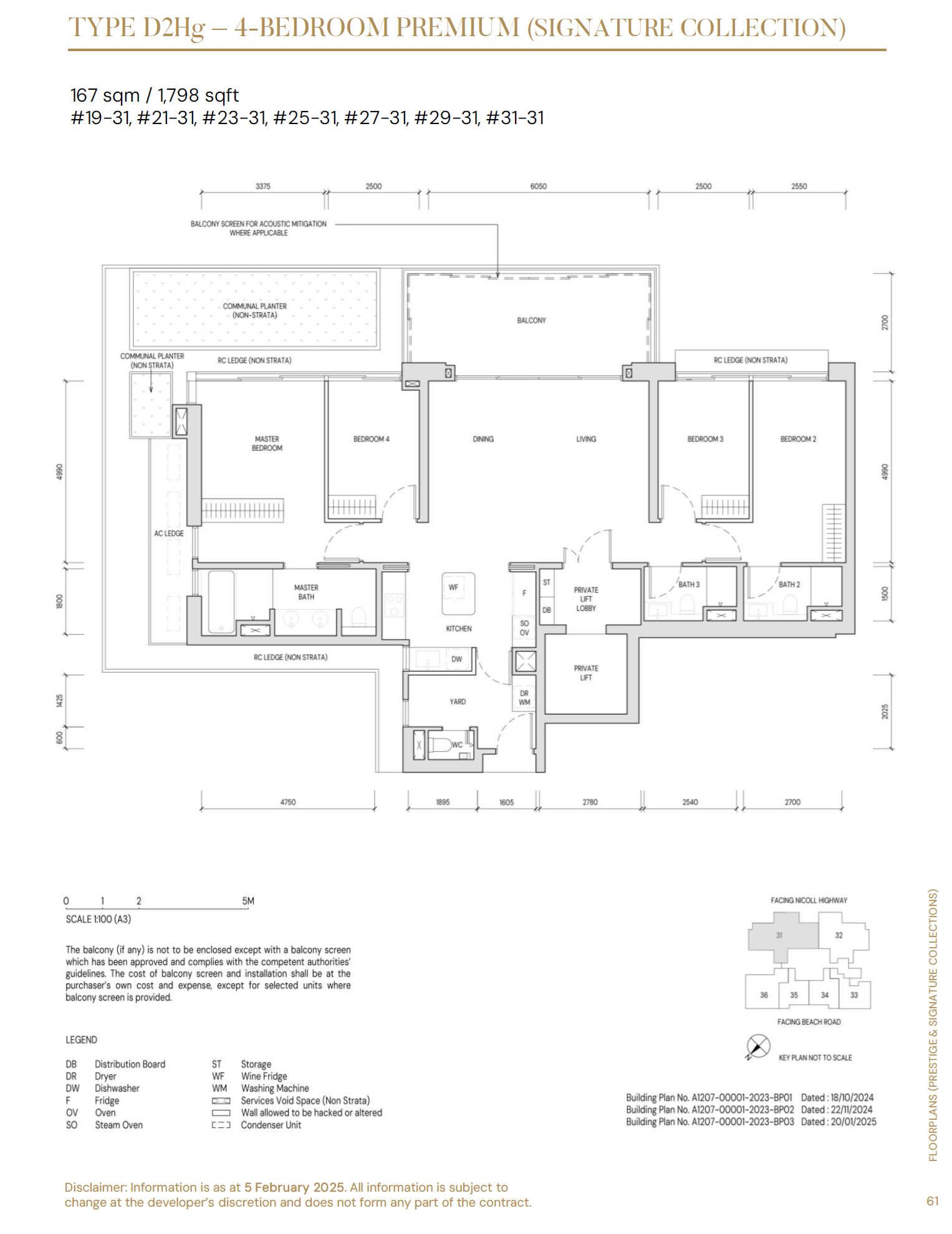 Aurea floor plan D2Hg — 4 Bedroom Premium