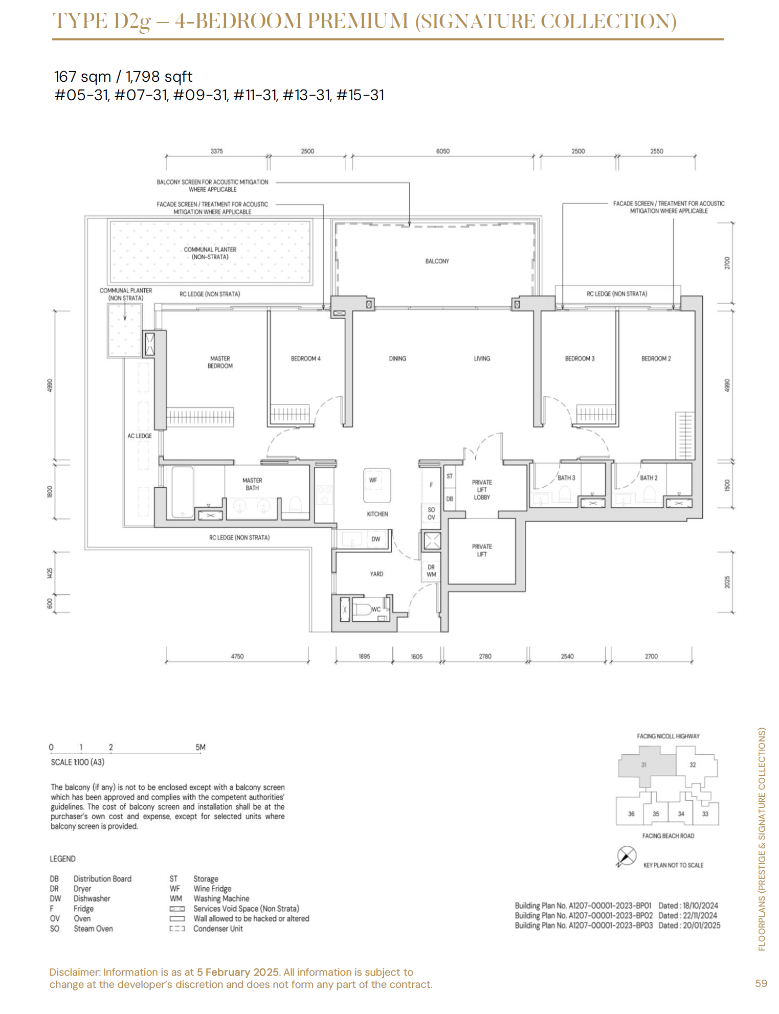 Aurea floor plan D2g — 4 Bedroom Premium