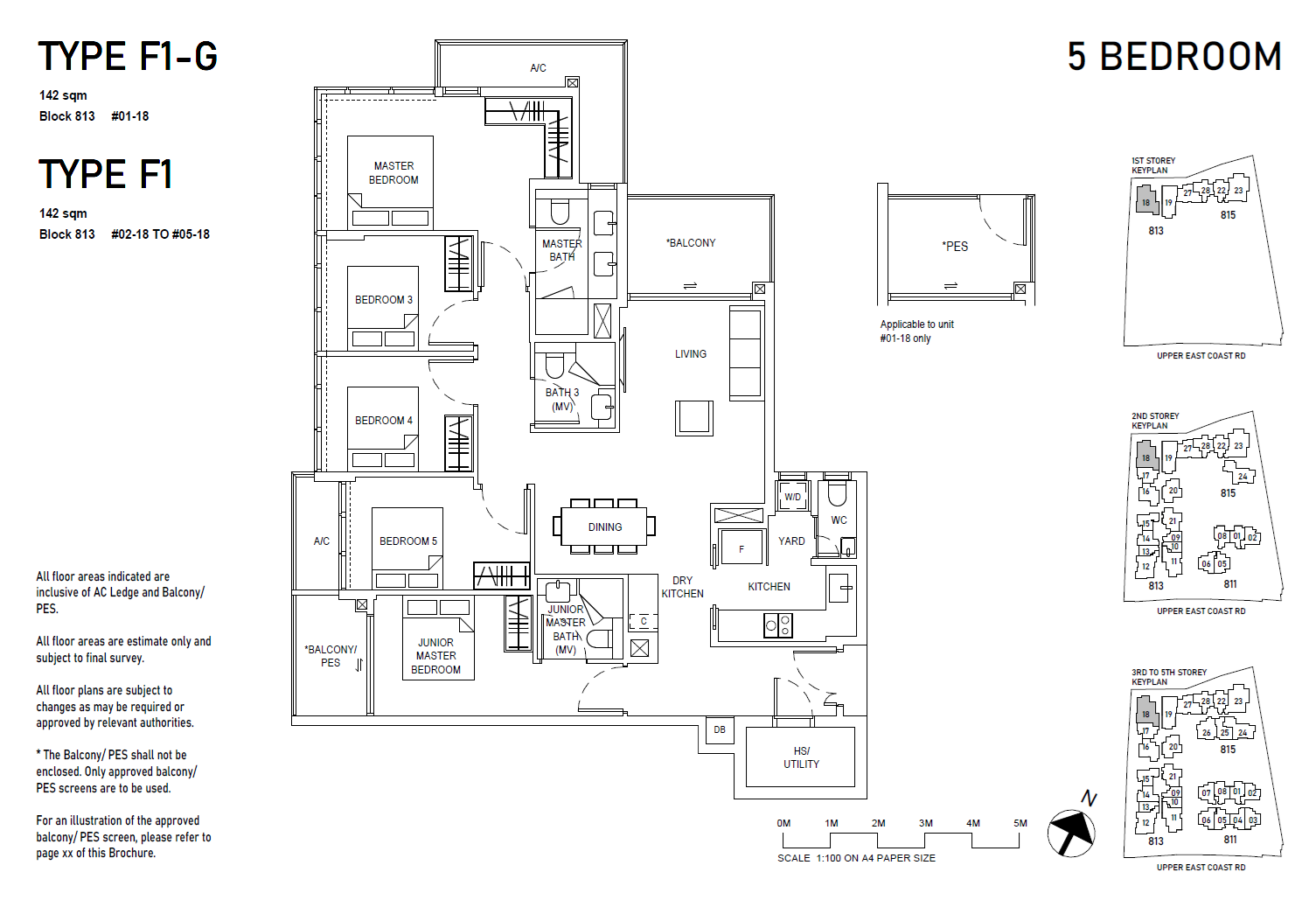 Bagnall Haus floor plan F1 — 5BR