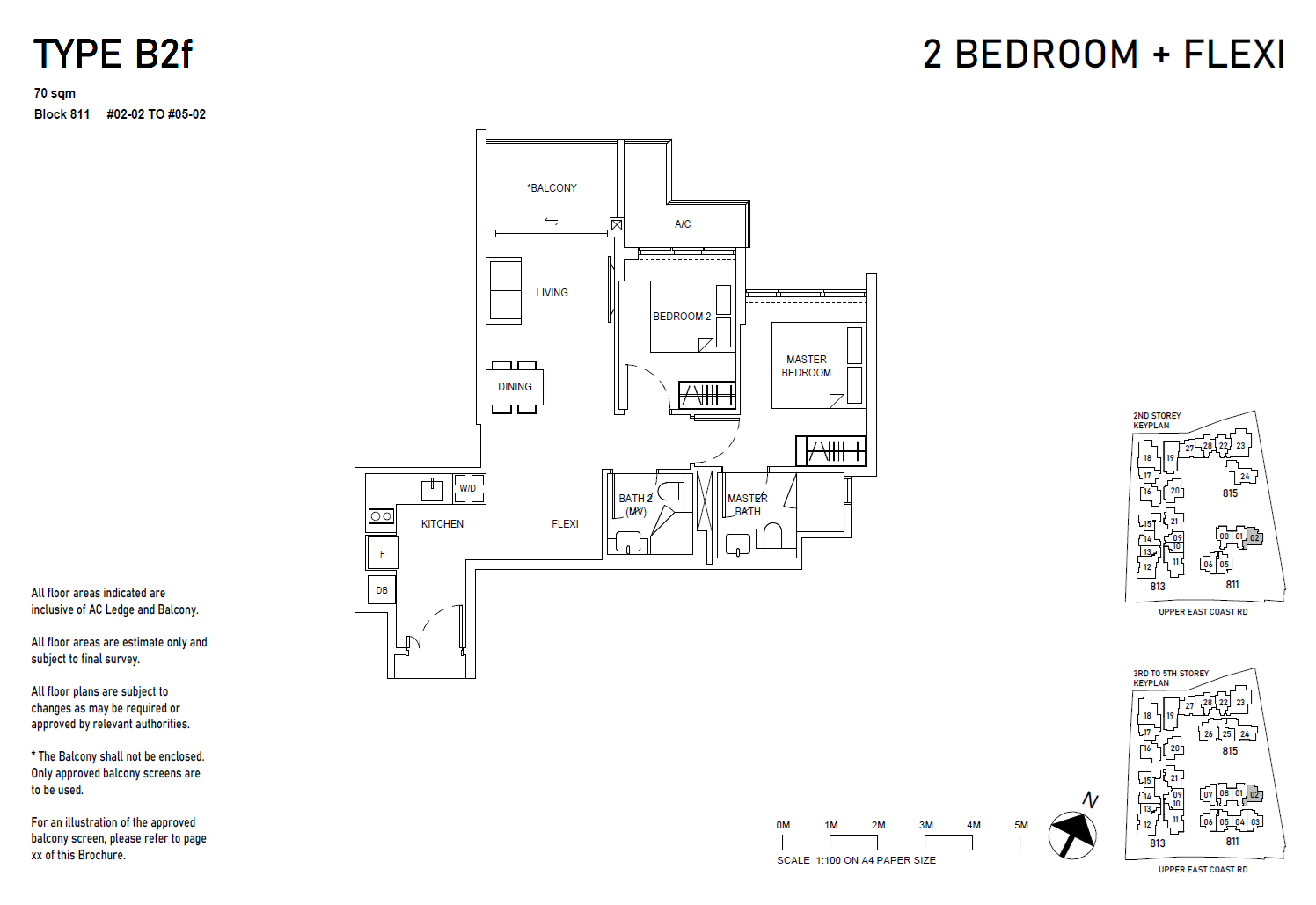 Bagnall Haus floor plan B2f — 2BR + Flexi