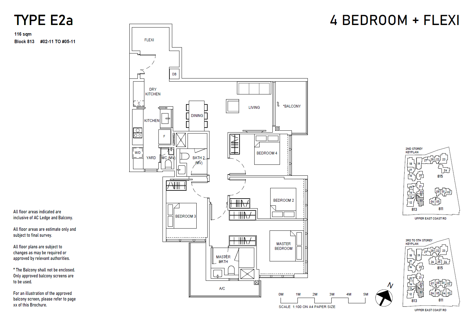 Bagnall Haus floor plan E2a — 4BR + Flexi