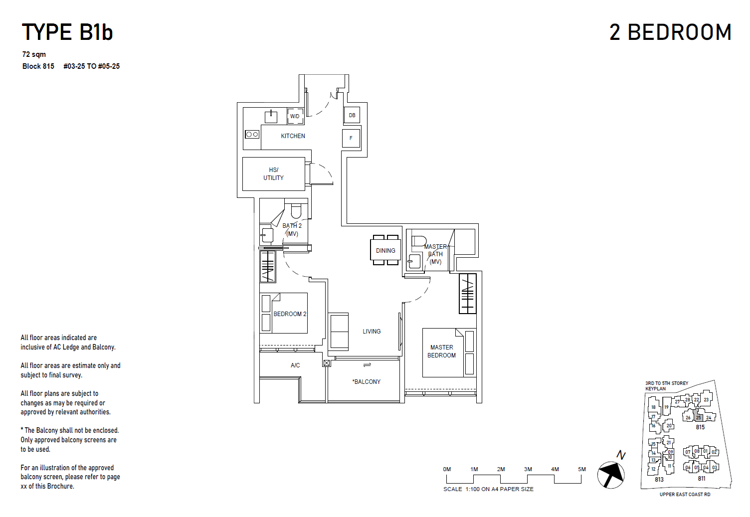 Bagnall Haus floor plan B1b — 2BR