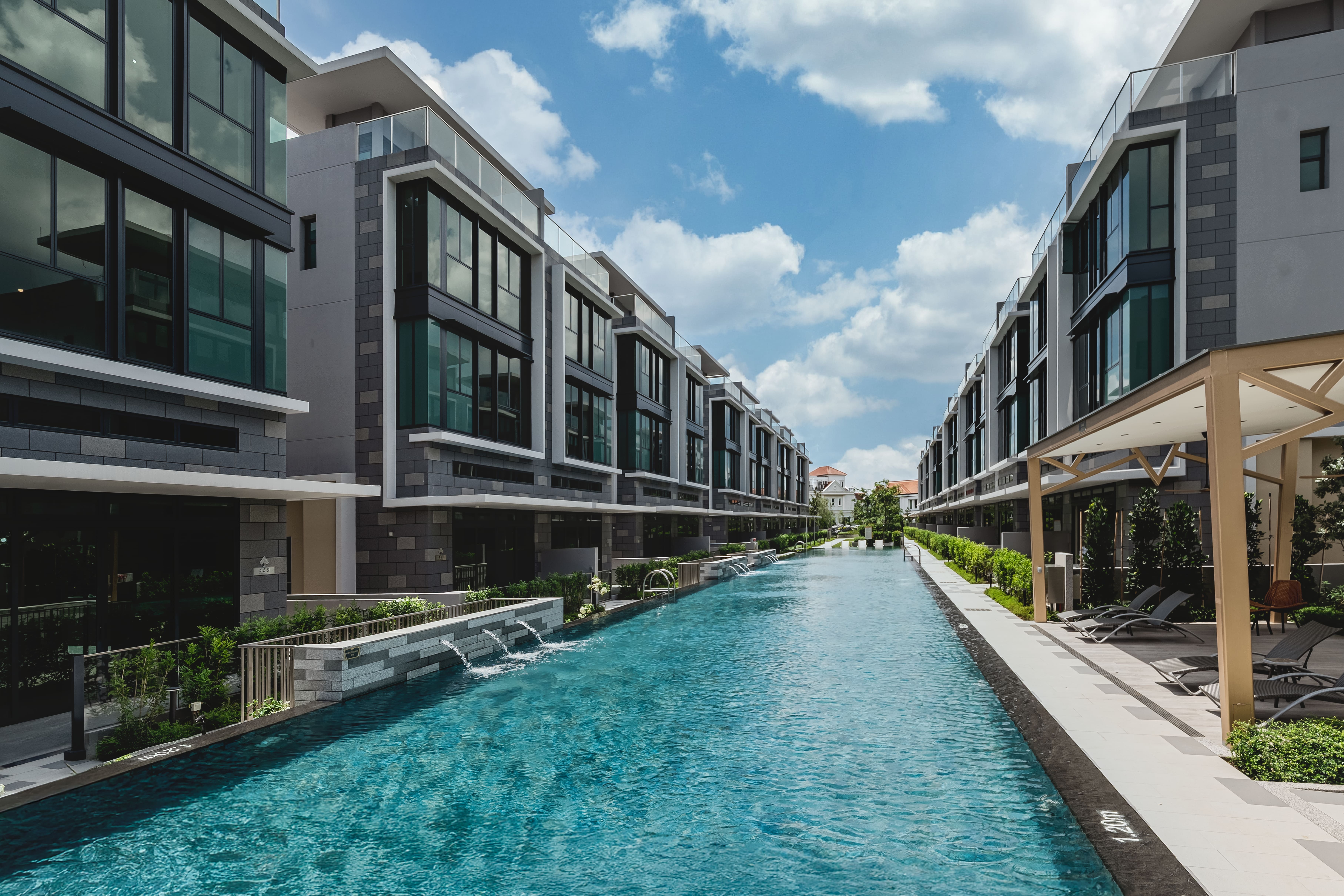Pool angled view