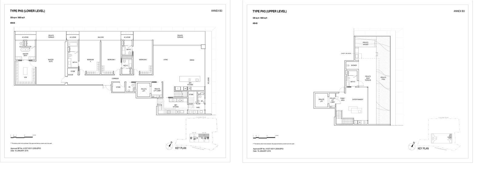 Boulevard 88 floor plan PH3 — Penthouse