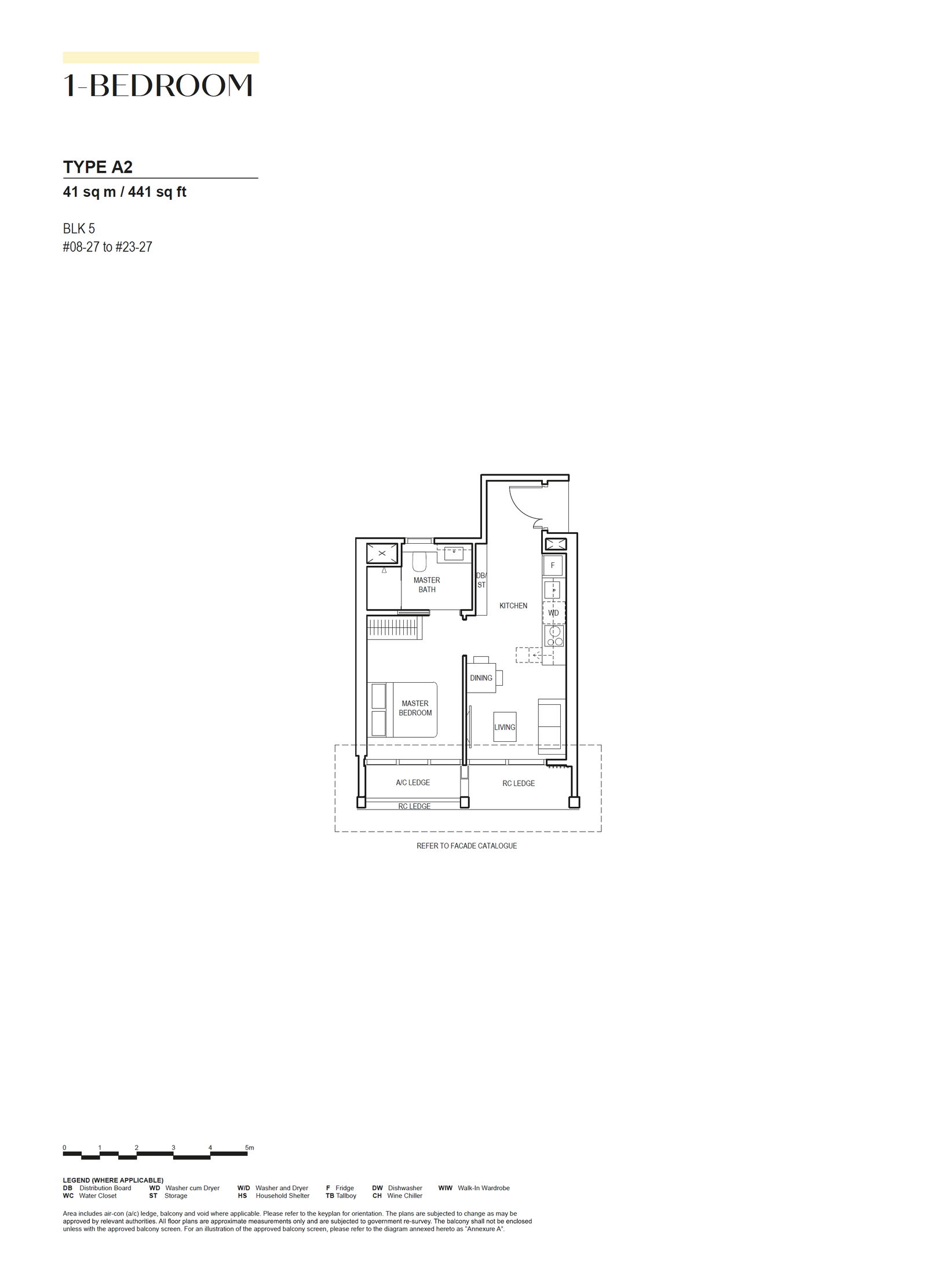 Canninghill Piers floor plan A2 — 1-BEDROOM