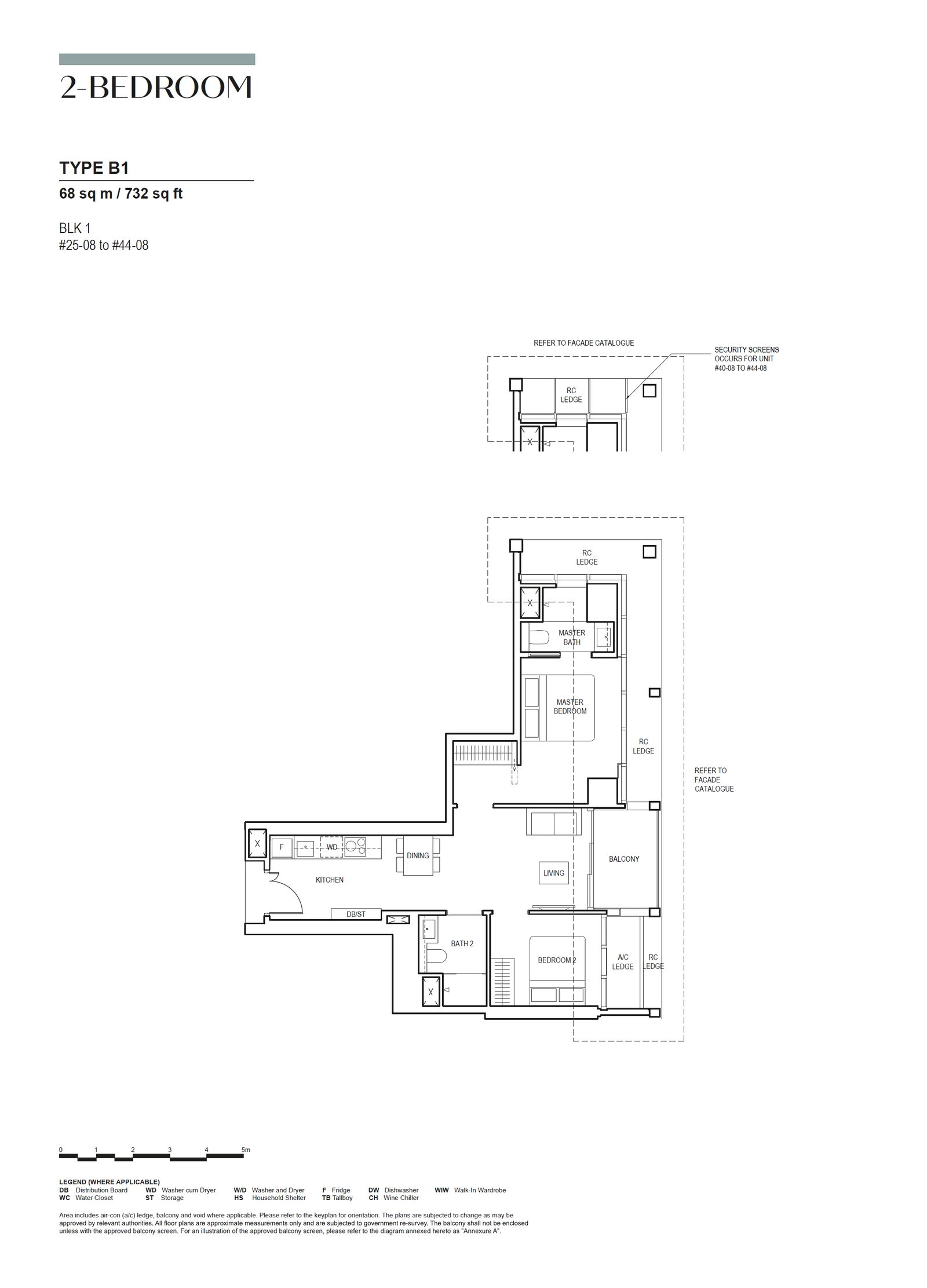 Canninghill Piers 2-BEDROOM B1 floor plan