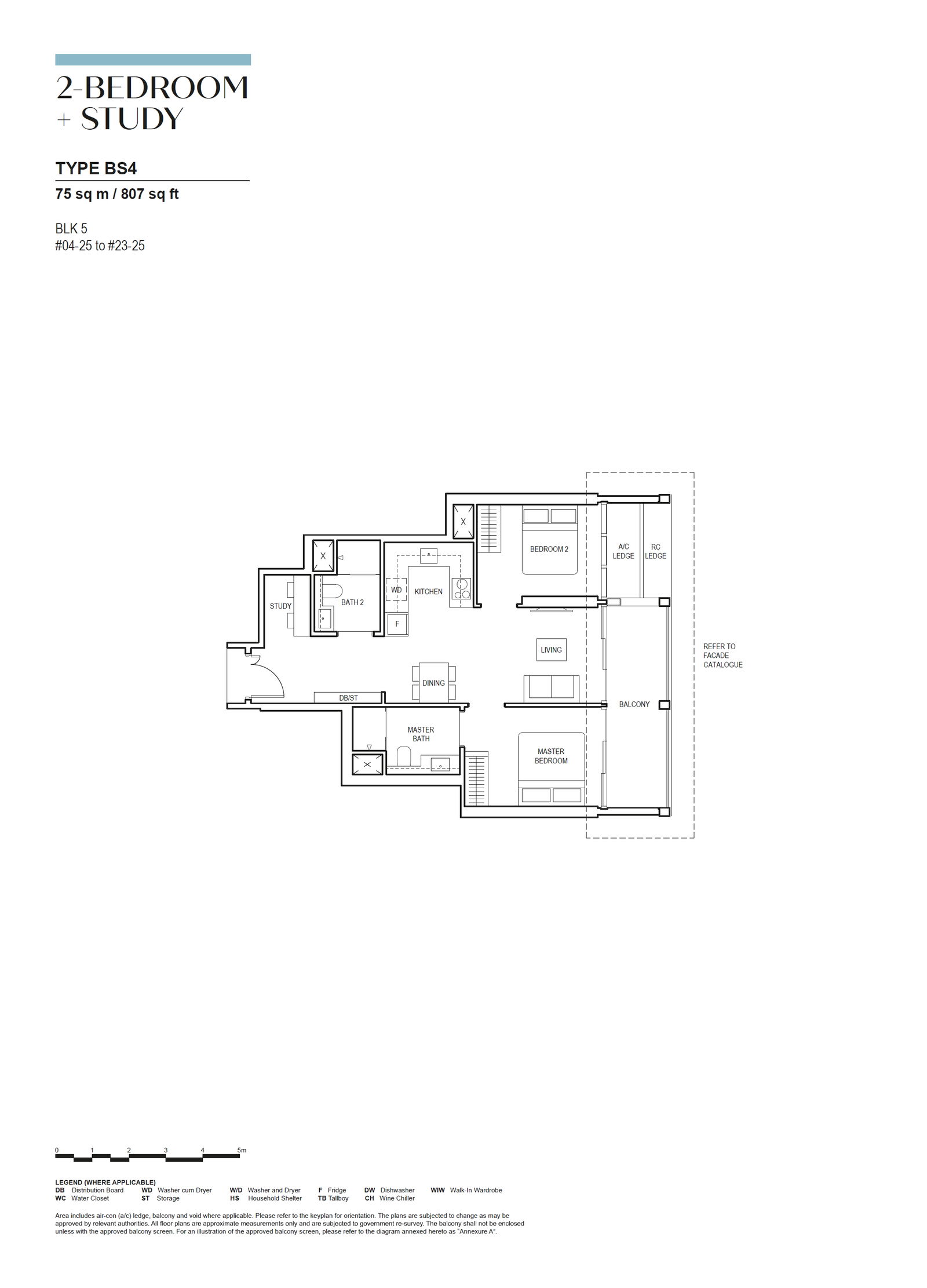 Canninghill Piers 2-BEDROOM + STUDY BS4 floor plan