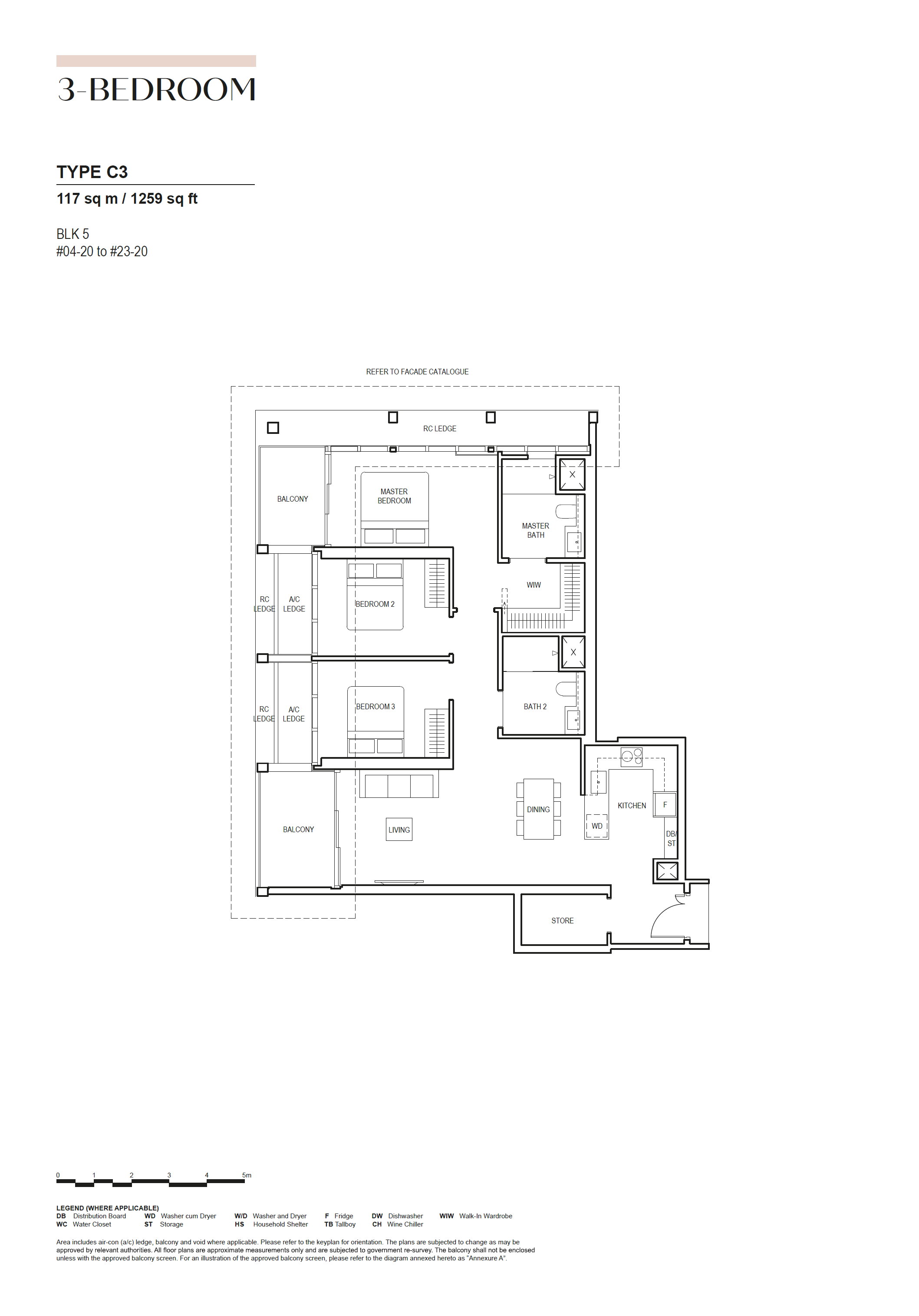 Canninghill Piers 3-BEDROOM C3 floor plan