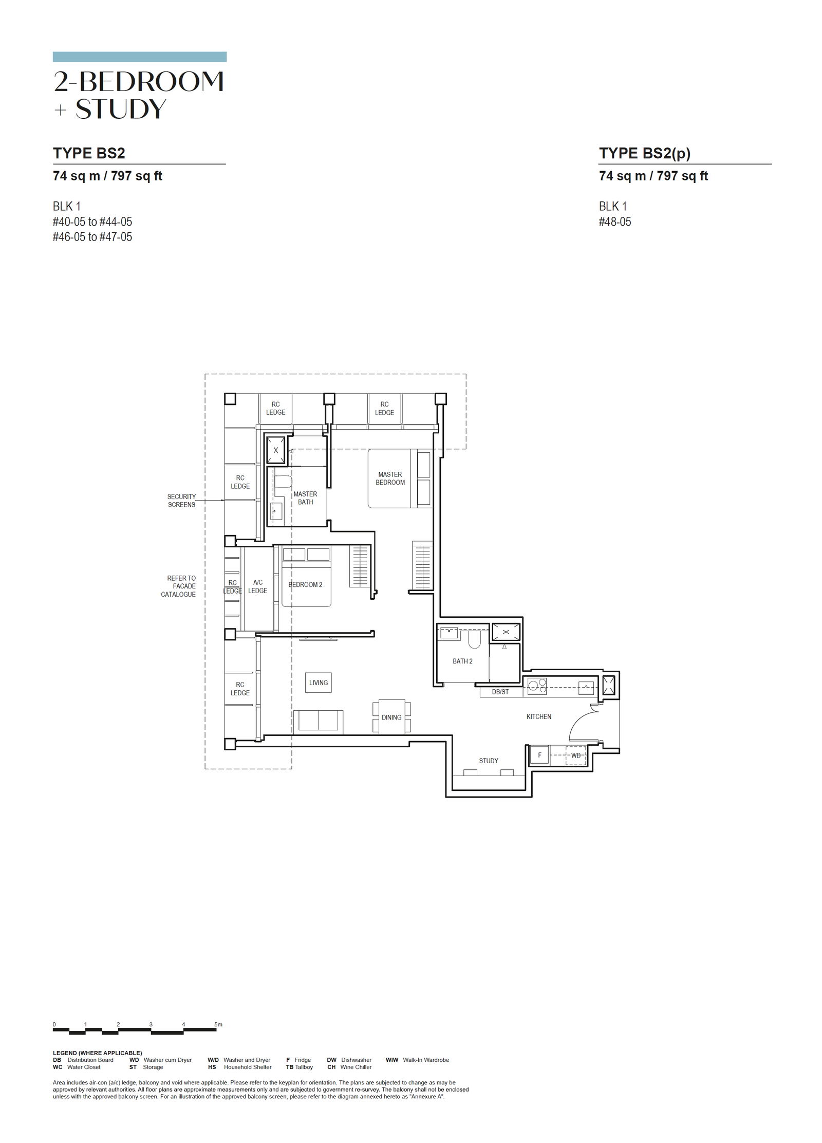Canninghill Piers 2-BEDROOM + STUDY BS2 floor plan