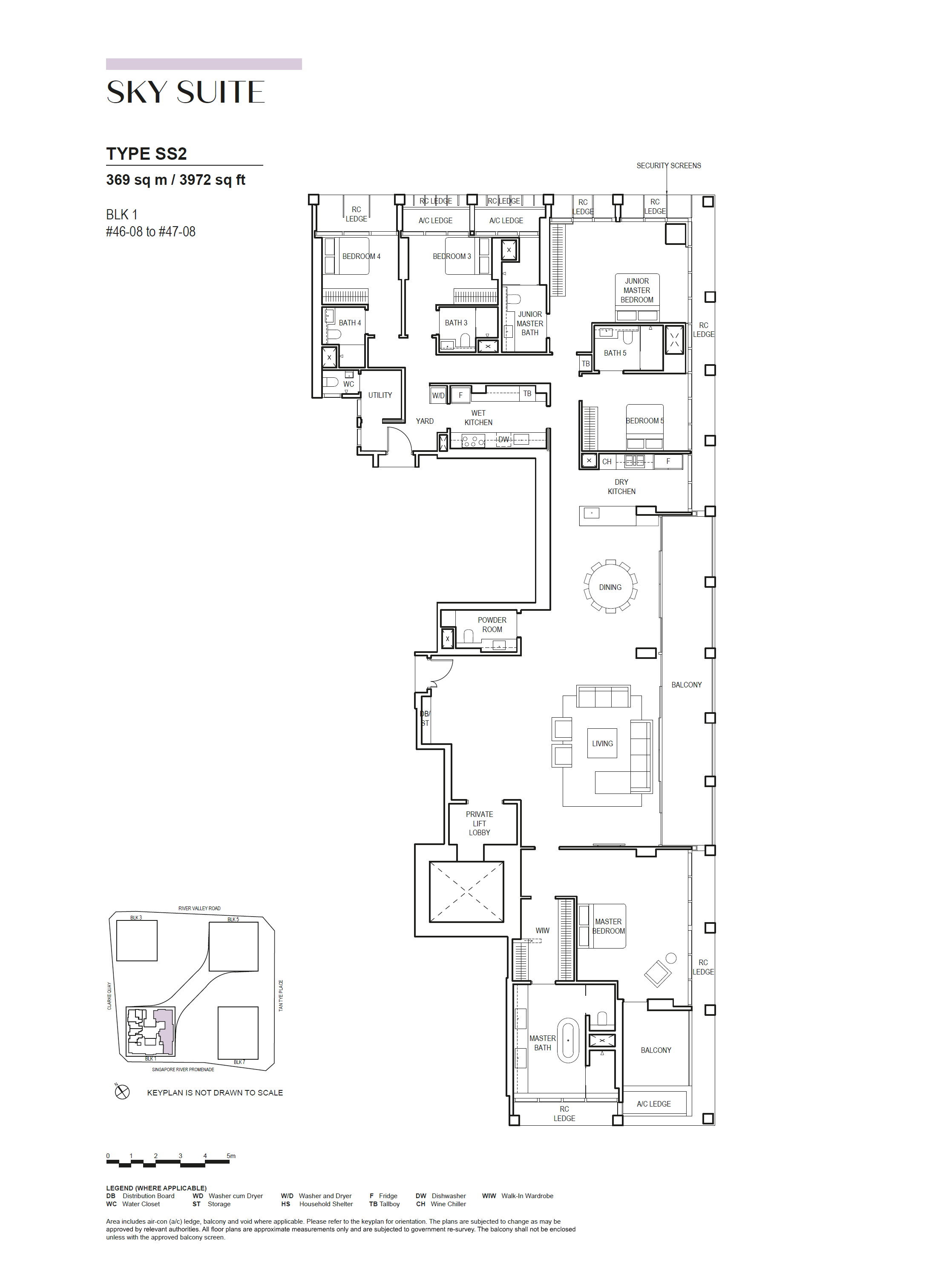 Canninghill Piers SKY SUITE SS2 floor plan