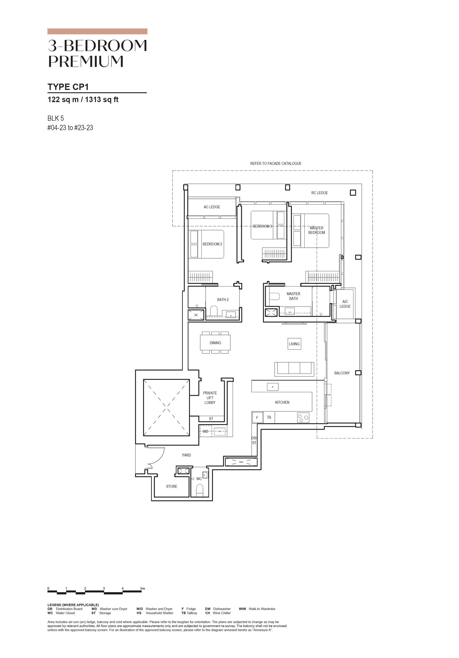 Canninghill Piers 3-BEDROOM PREMIUM CP1 floor plan