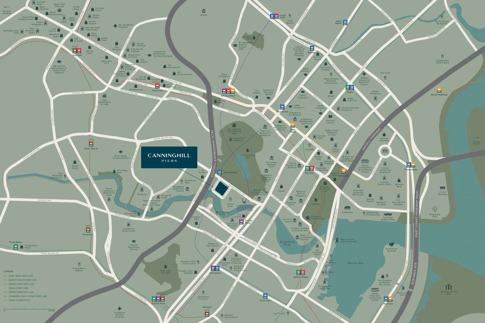 CanningHill Piers - Location Map