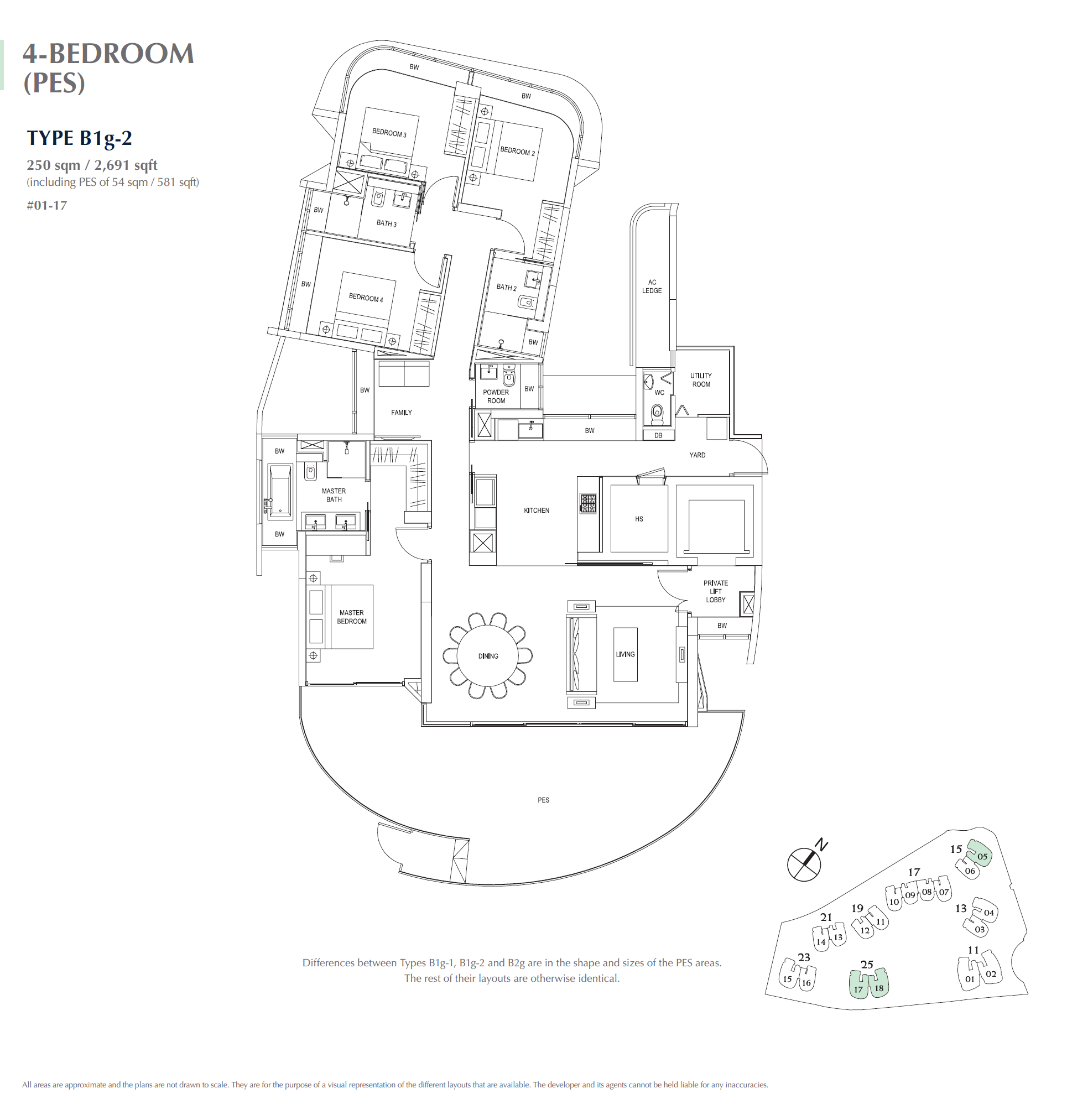 Cape Royale 4BR B1g-2 floor plan