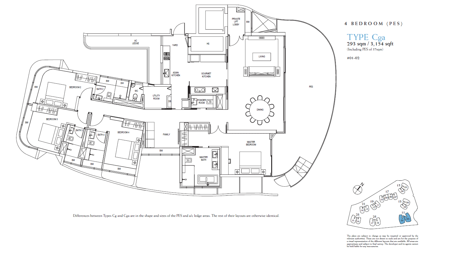Cape Royale 4BR Cga floor plan
