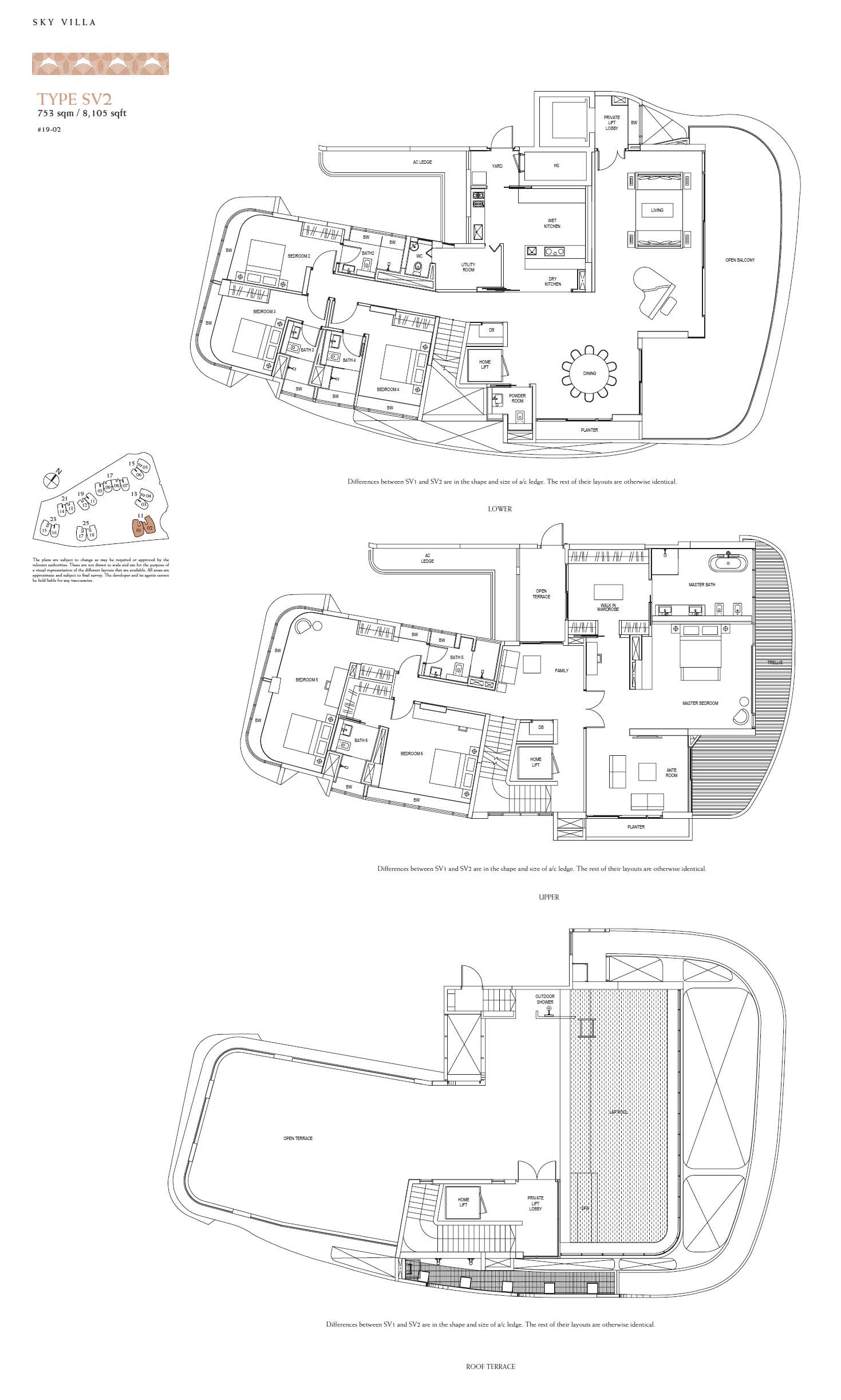 Cape Royale Sky Villa SV2 floor plan